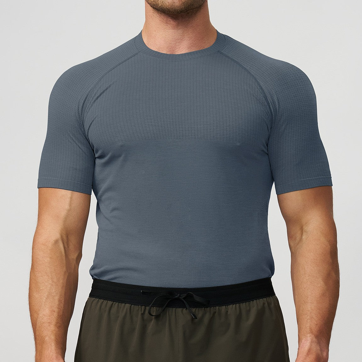 Men’s Seamless Quick-Dry Compression Training T-Shirt
