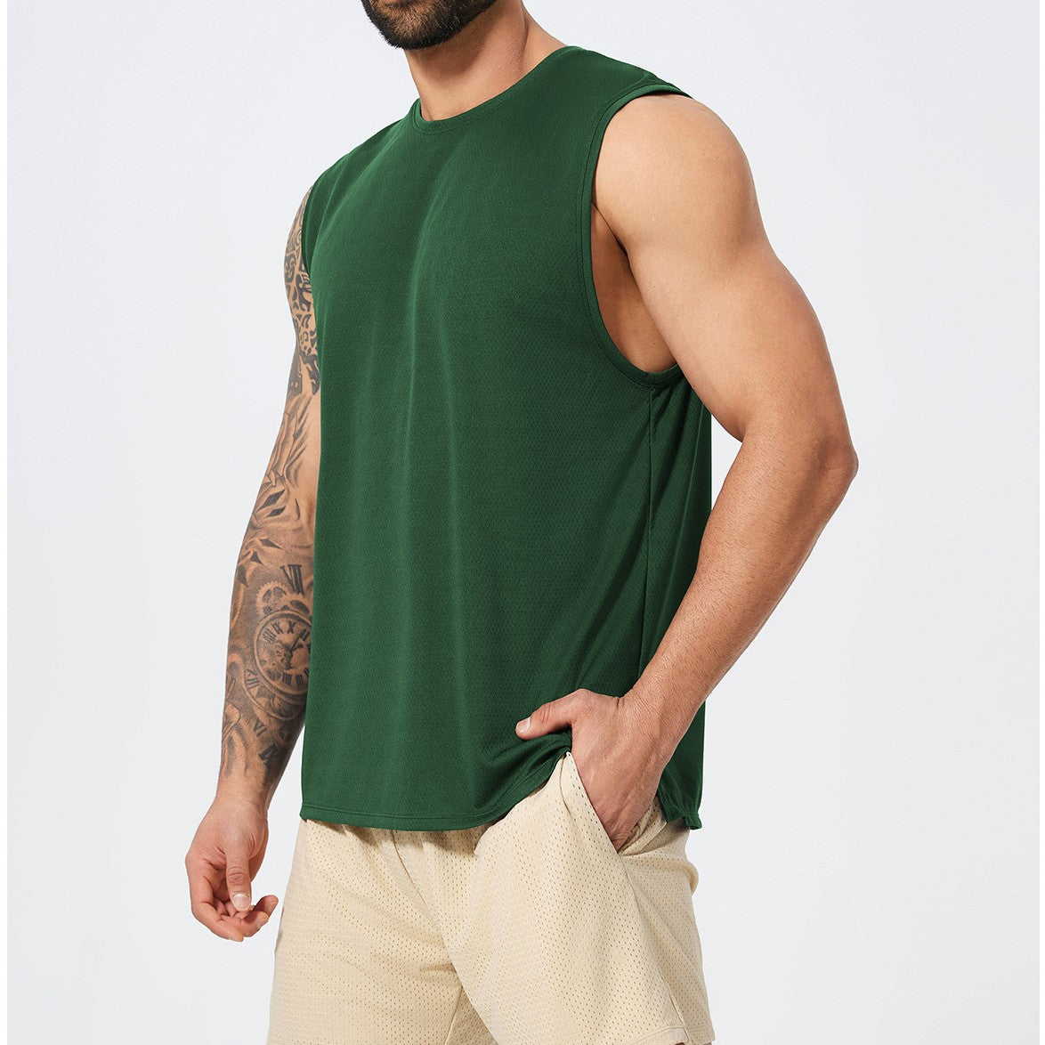 Men’s Sleeveless Quick-Dry Sports Tank Top