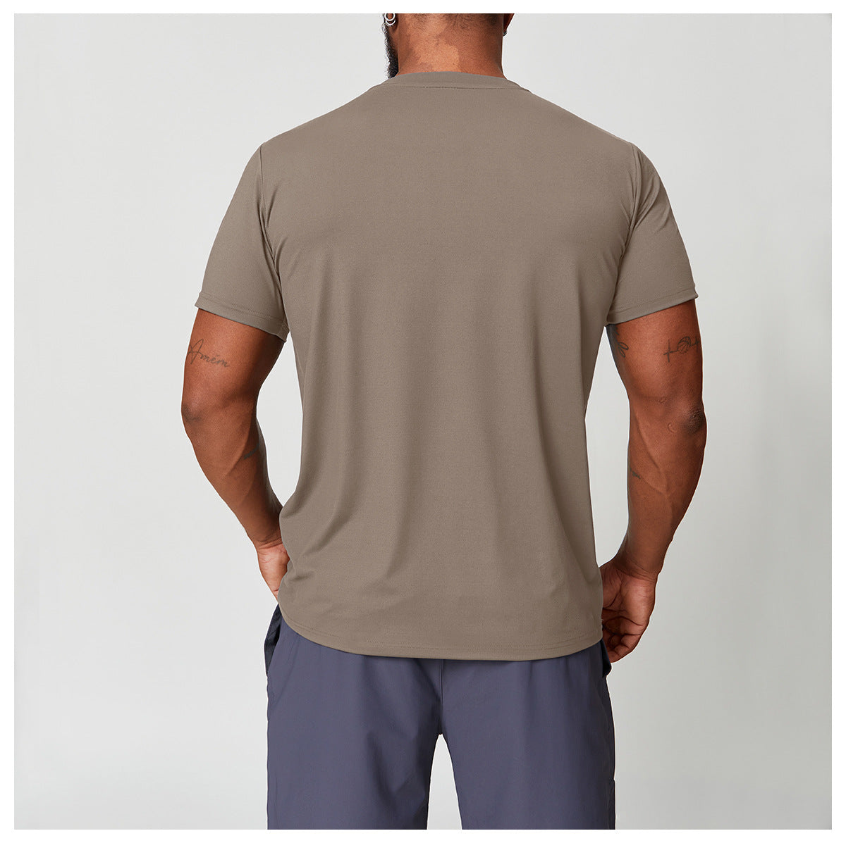 Men’s Quick-Dry Double-Brushed Crew Neck T-Shirt