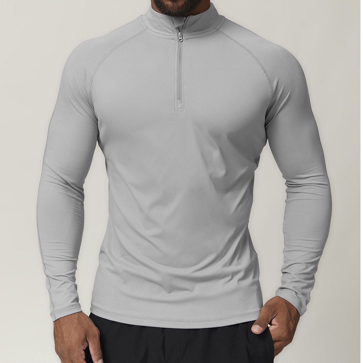 Men’s Half-Zip Long Sleeve Performance Training Top