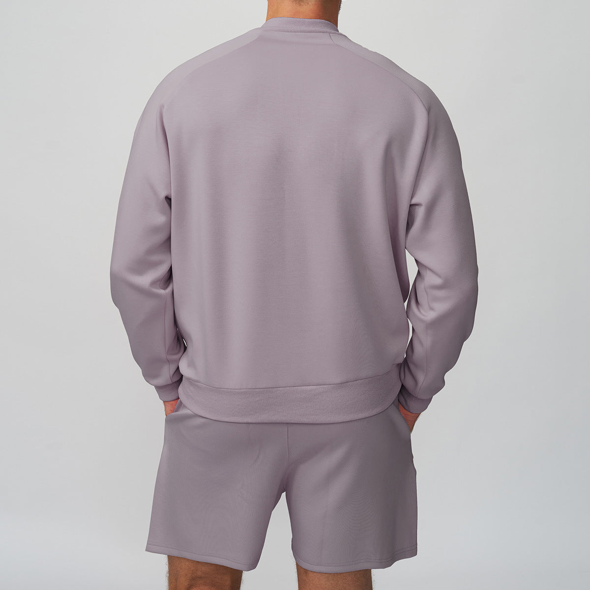 Men’s Lightweight Warm Mock Neck Sweatshirt Jacket