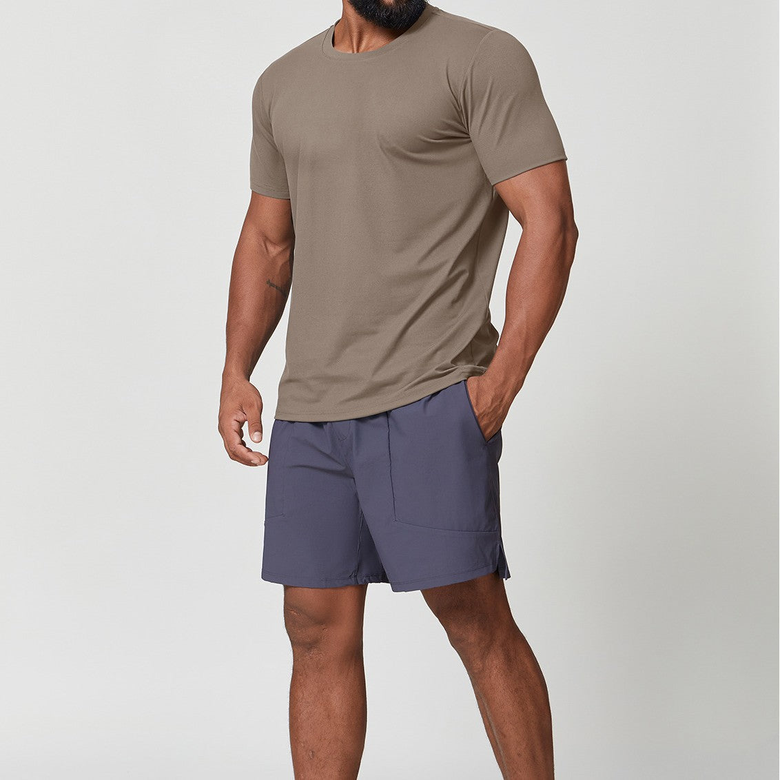 Men’s Quick-Dry Double-Brushed Crew Neck T-Shirt
