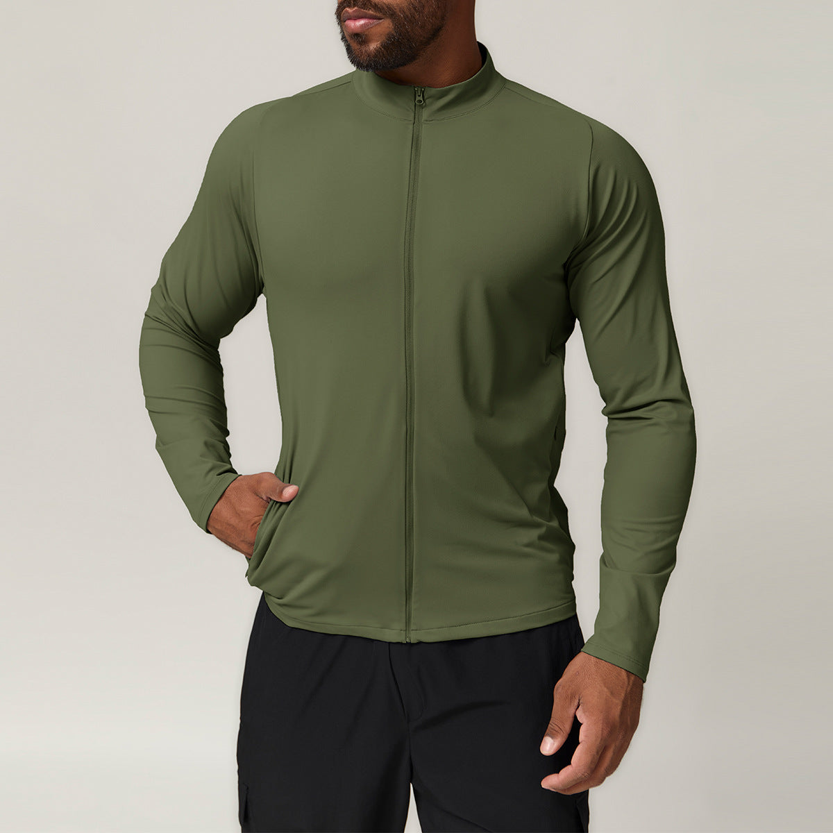 Men’s Stand Collar Full-Zip Training Jacket