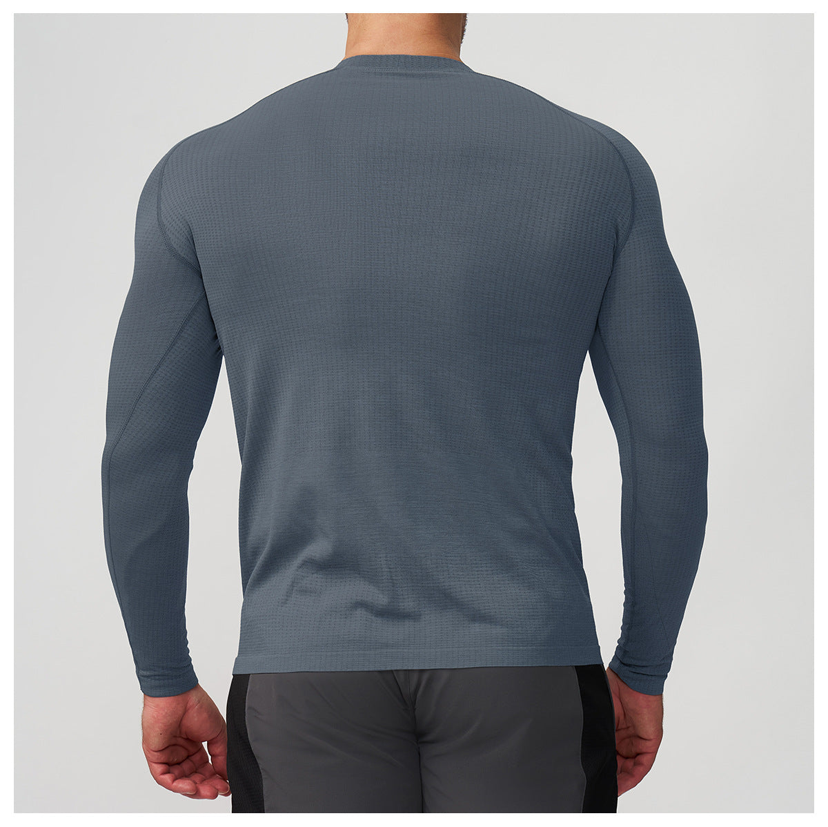 Men’s Seamless Quick-Dry Long Sleeve Training T-Shirt