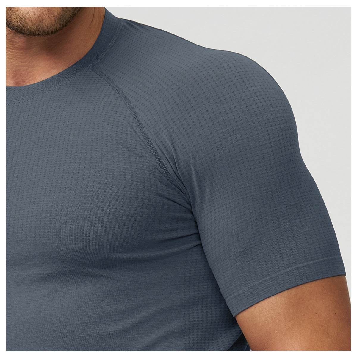 Men’s Seamless Quick-Dry Compression Training T-Shirt