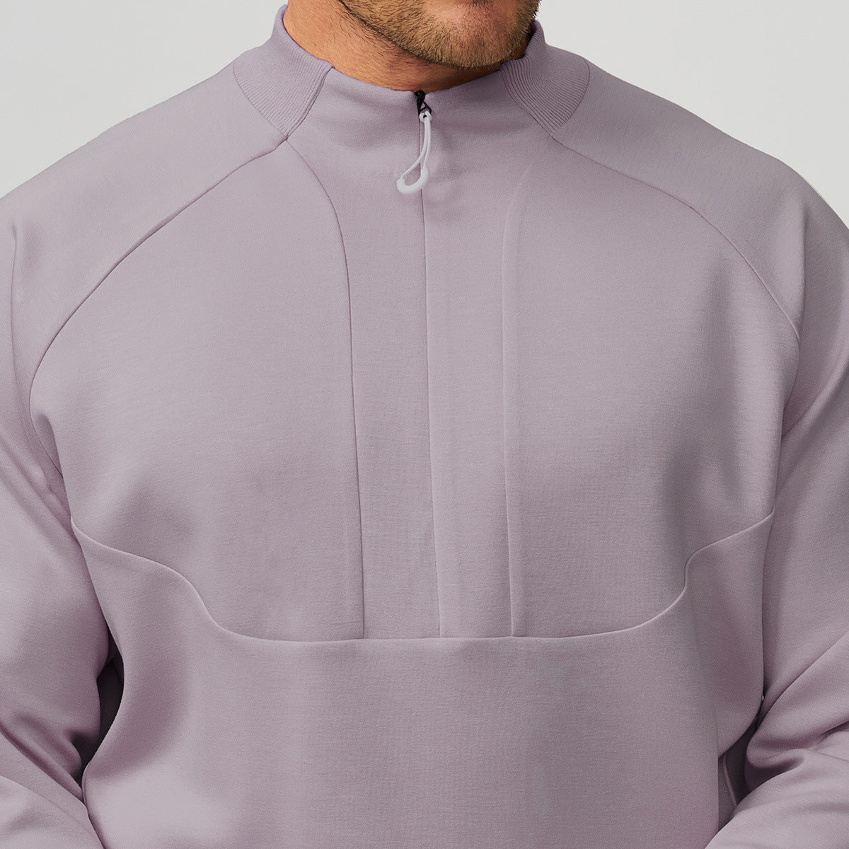Men’s Lightweight Warm Mock Neck Sweatshirt Jacket