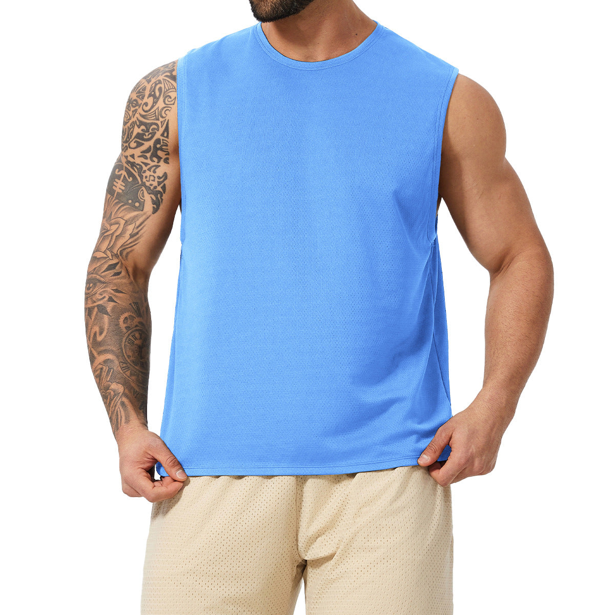 Men’s Sleeveless Quick-Dry Sports Tank Top
