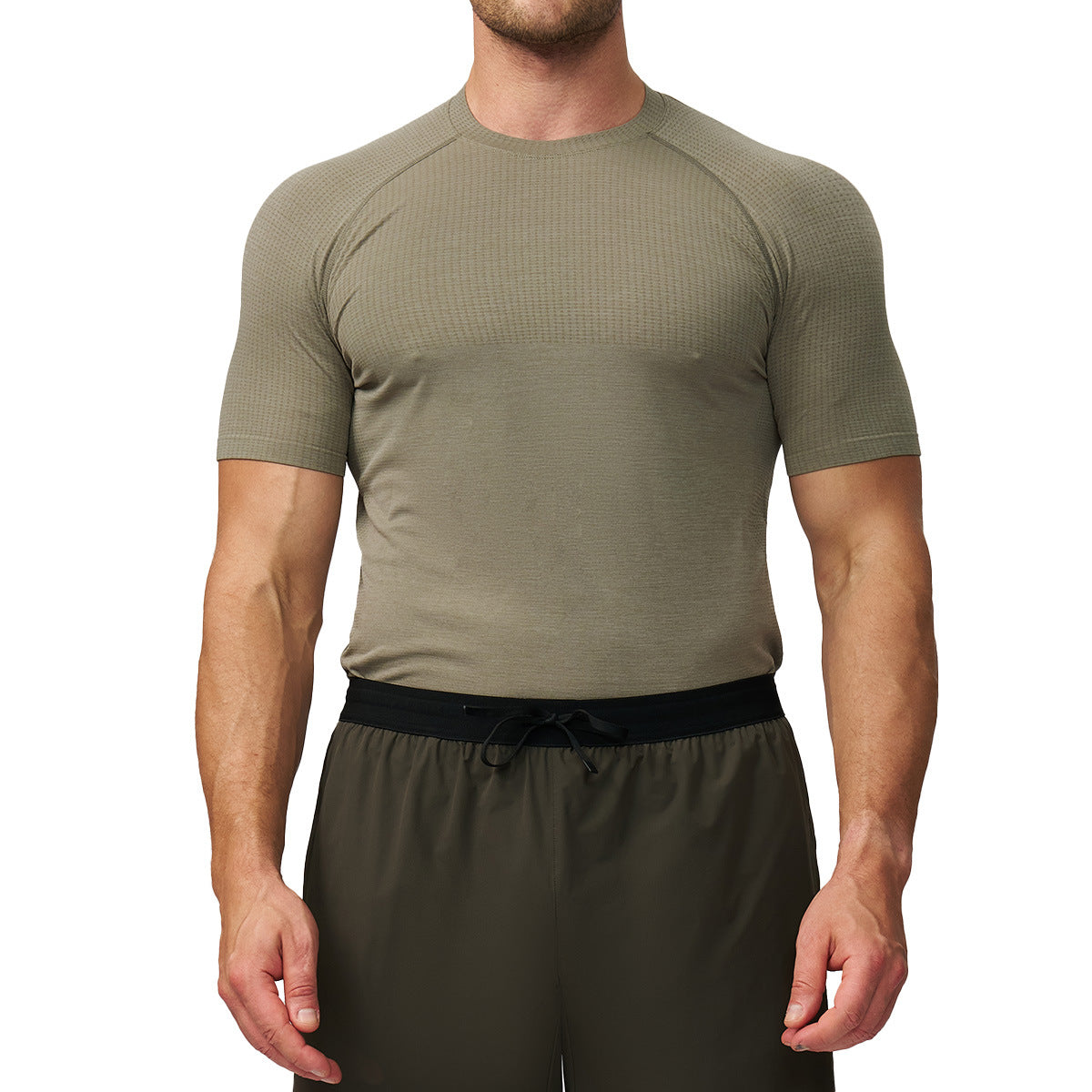 Men’s Seamless Quick-Dry Compression Training T-Shirt
