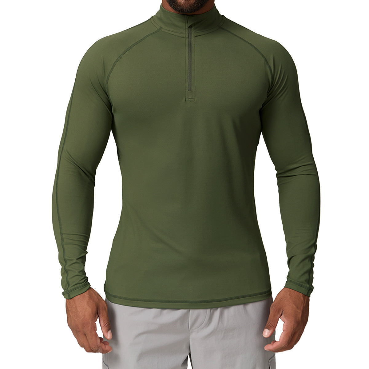 Men’s Half-Zip Long Sleeve Performance Training Top