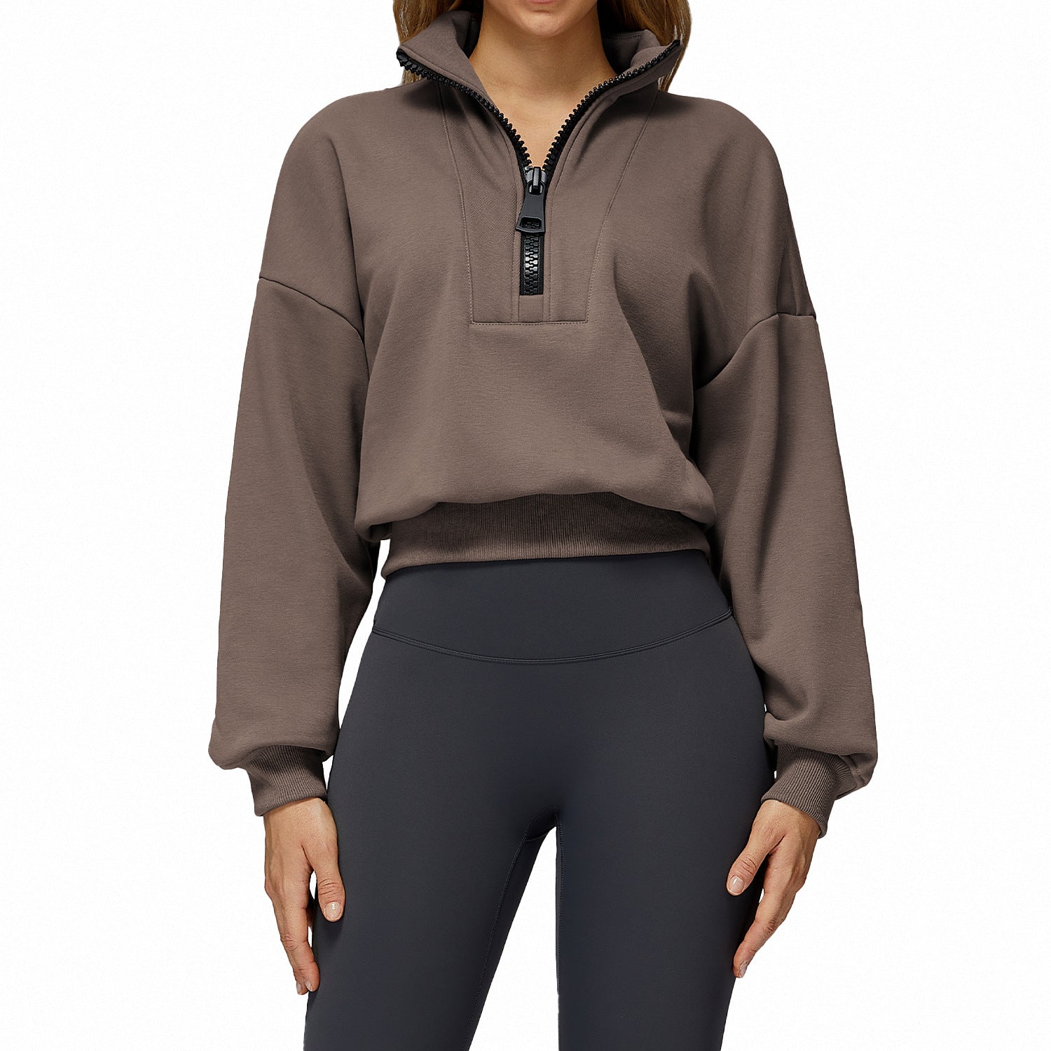 Women’s Half-Zip Fleece Oversized Sweatshirt