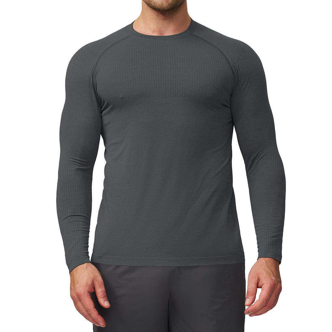Men’s Seamless Quick-Dry Long Sleeve Training T-Shirt