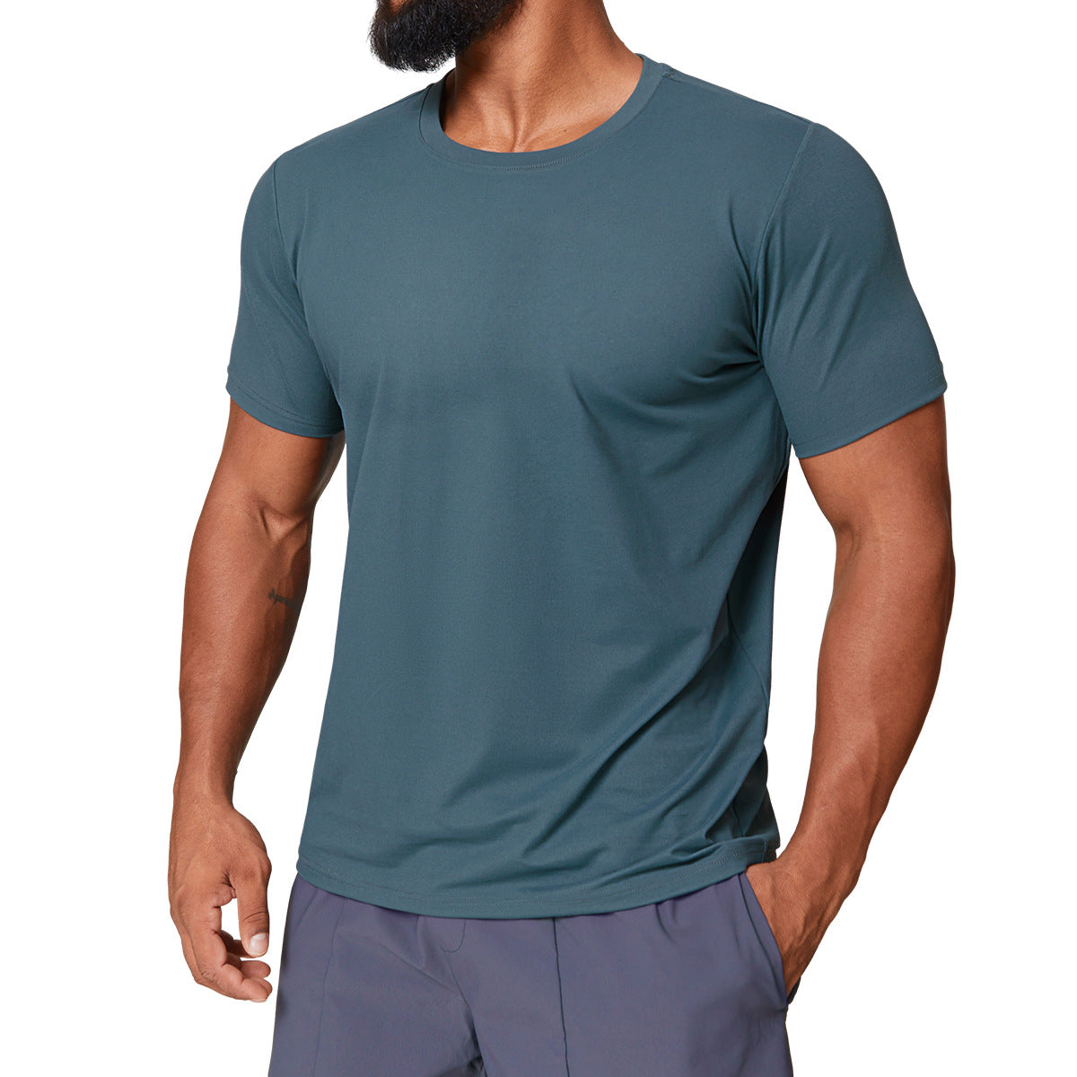 Men’s Quick-Dry Double-Brushed Crew Neck T-Shirt