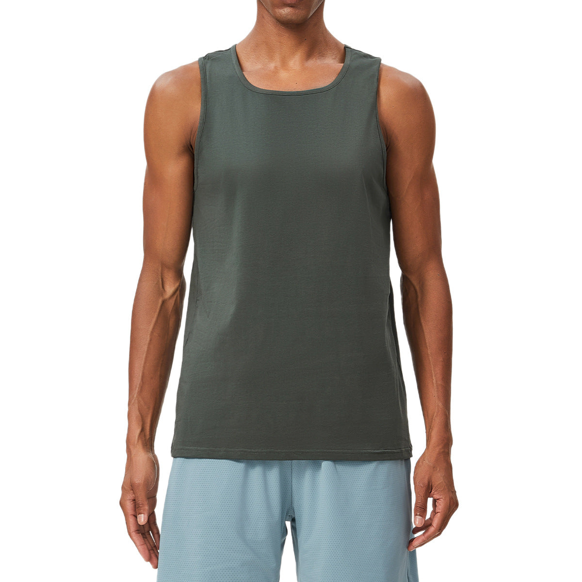 Men’s Cotton Blend Sleeveless Sports Tank Top
