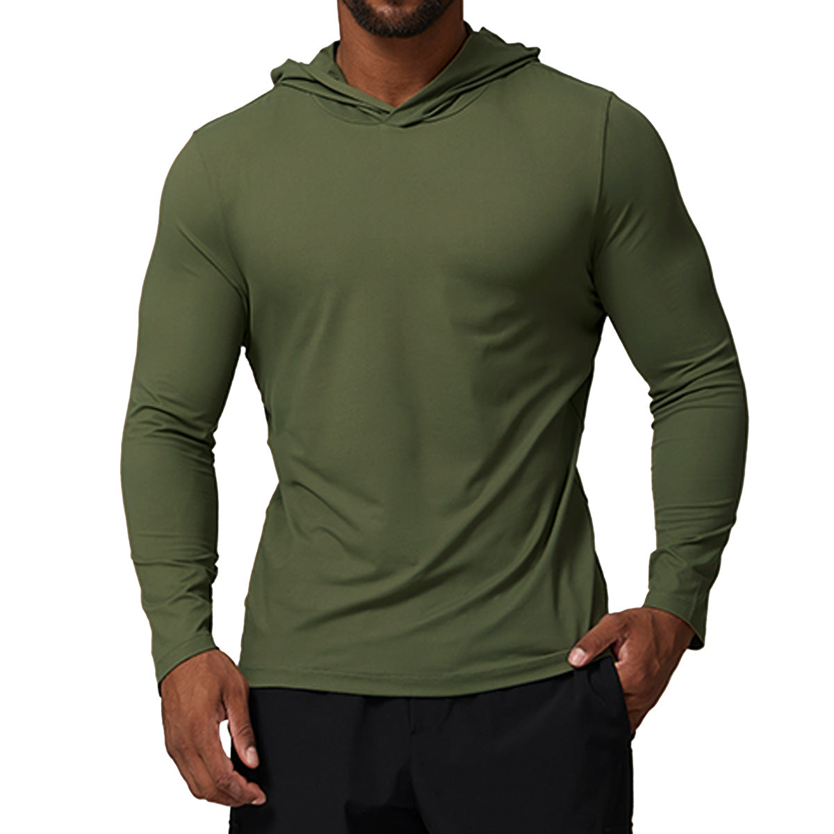 Men’s Performance Long Sleeve Hooded Training Shirt