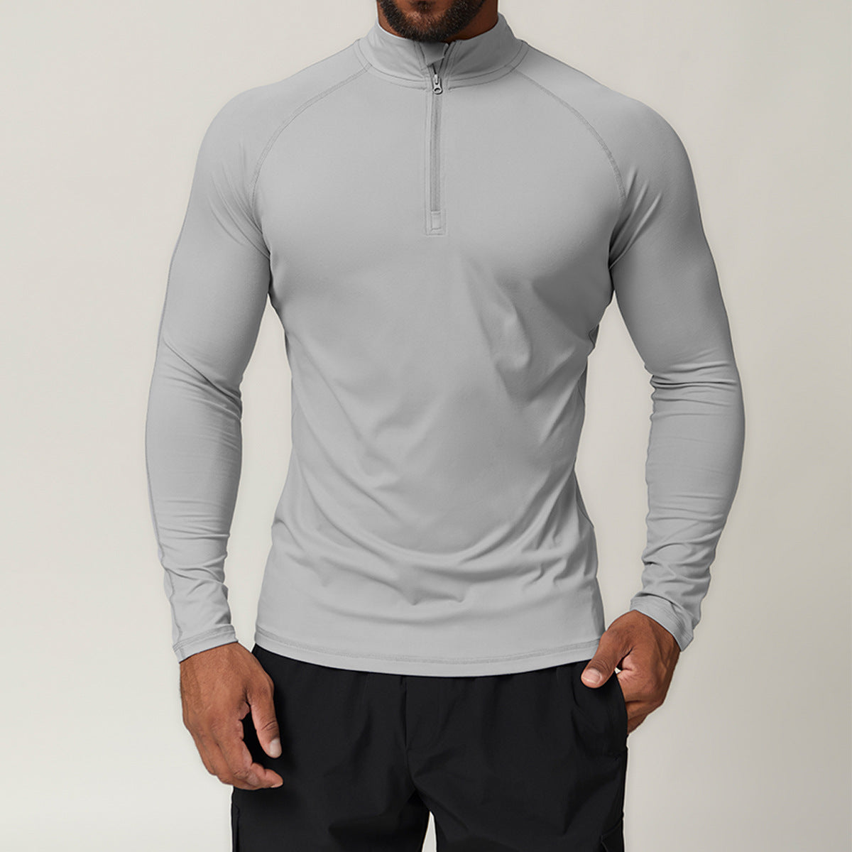 Men’s Half-Zip Long Sleeve Performance Training Top