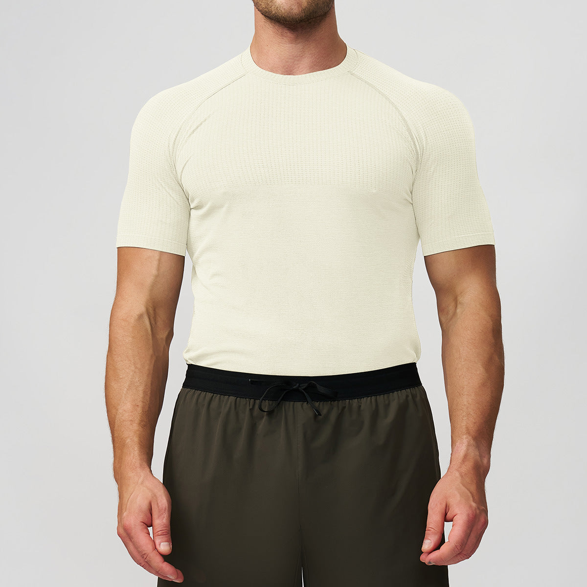 Men’s Seamless Quick-Dry Compression Training T-Shirt