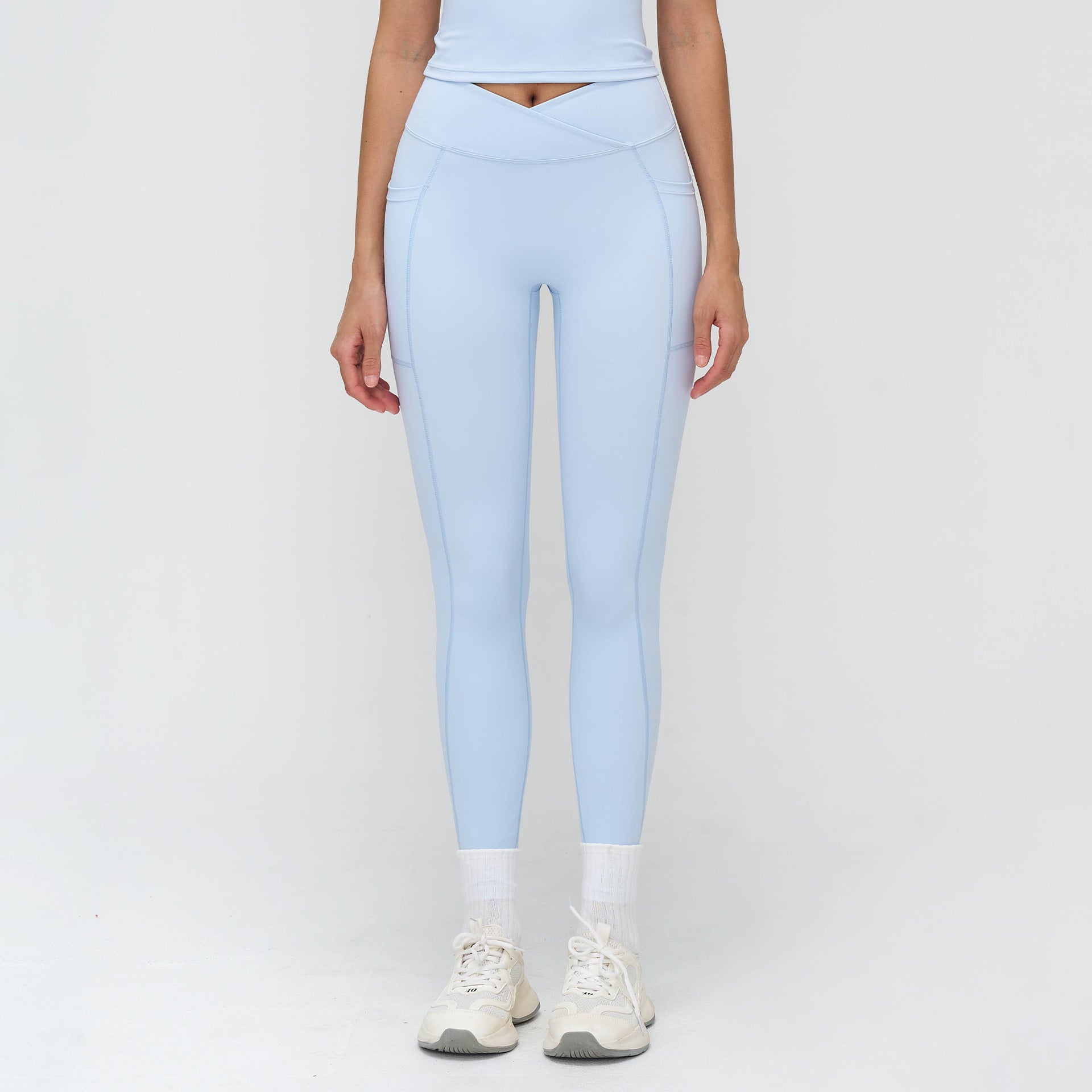 Women’s High-Waisted Crossover Waist Sculpting Yoga Leggings