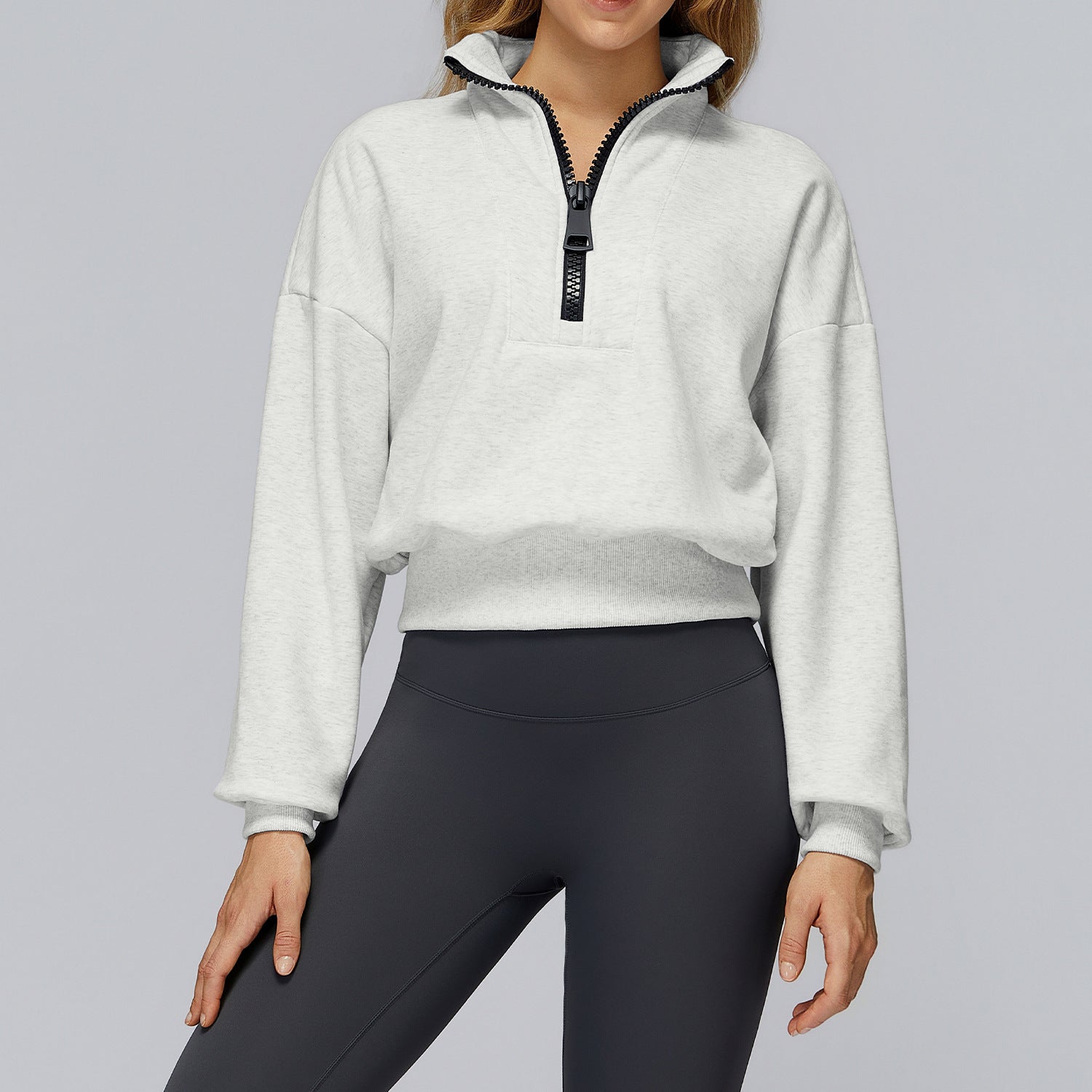 Women’s Half-Zip Fleece Oversized Sweatshirt