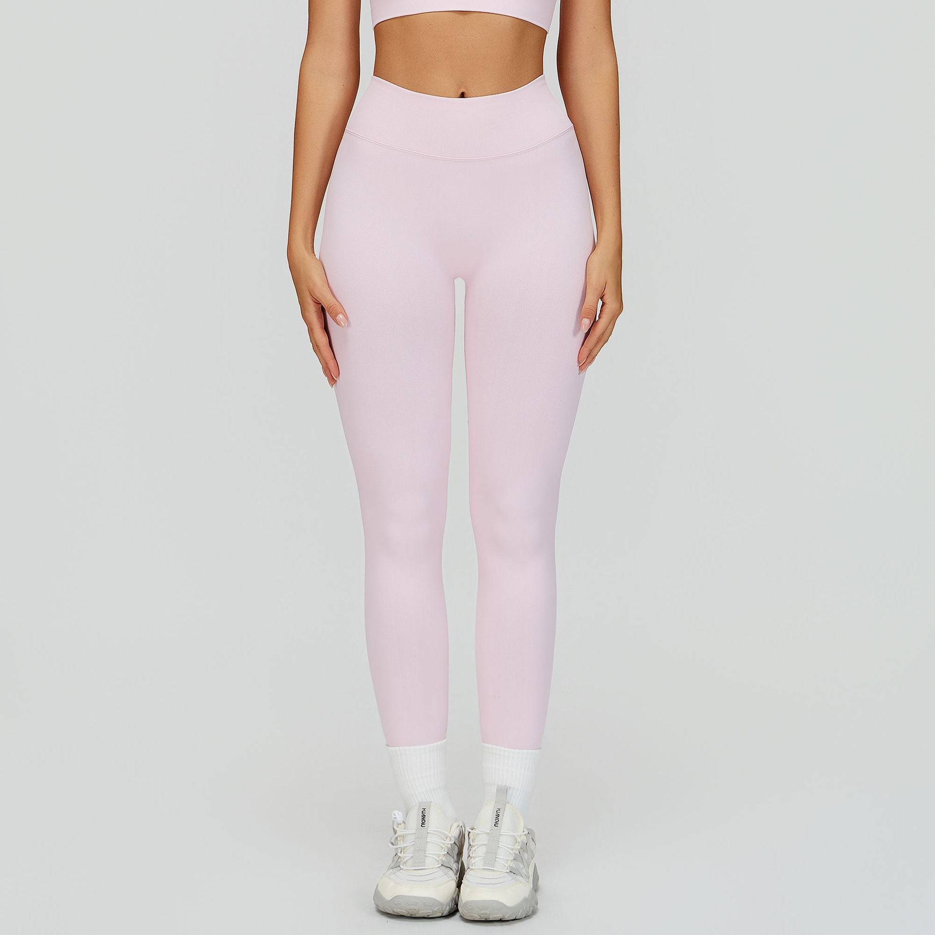 Women’s Seamless V-Waist Peach-Lift Scrunch Yoga Leggings