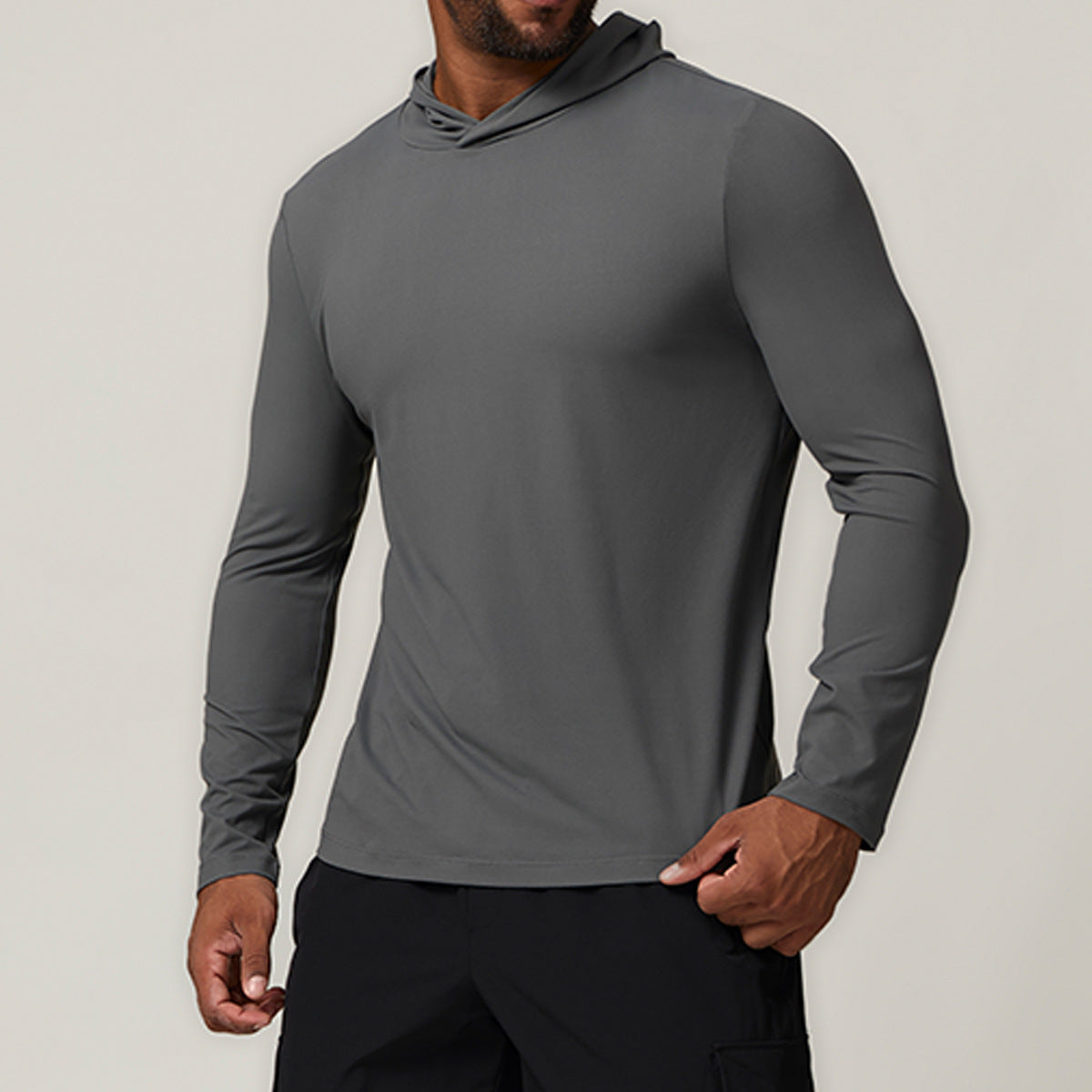 Men’s Performance Long Sleeve Hooded Training Shirt
