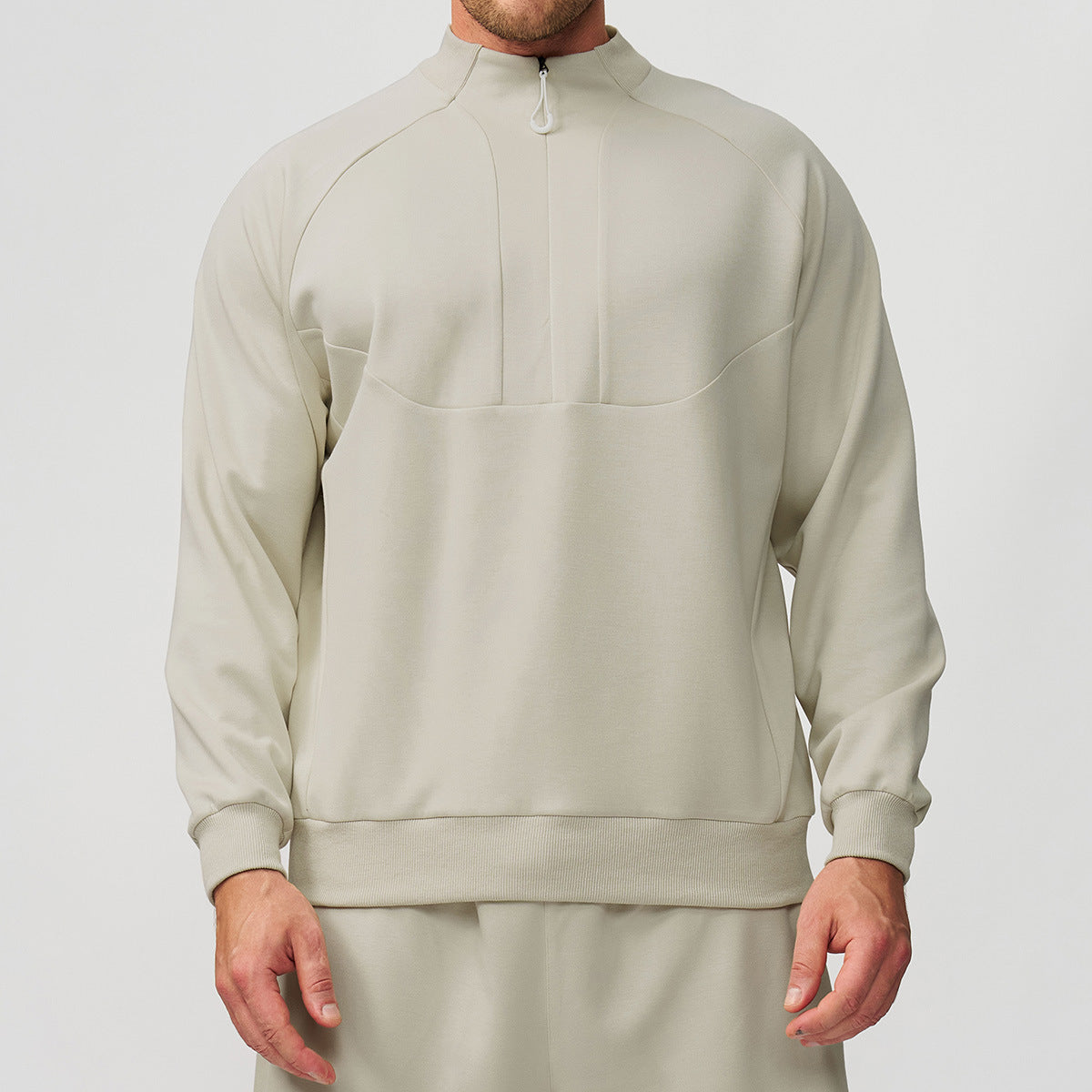 Men’s Lightweight Warm Mock Neck Sweatshirt Jacket