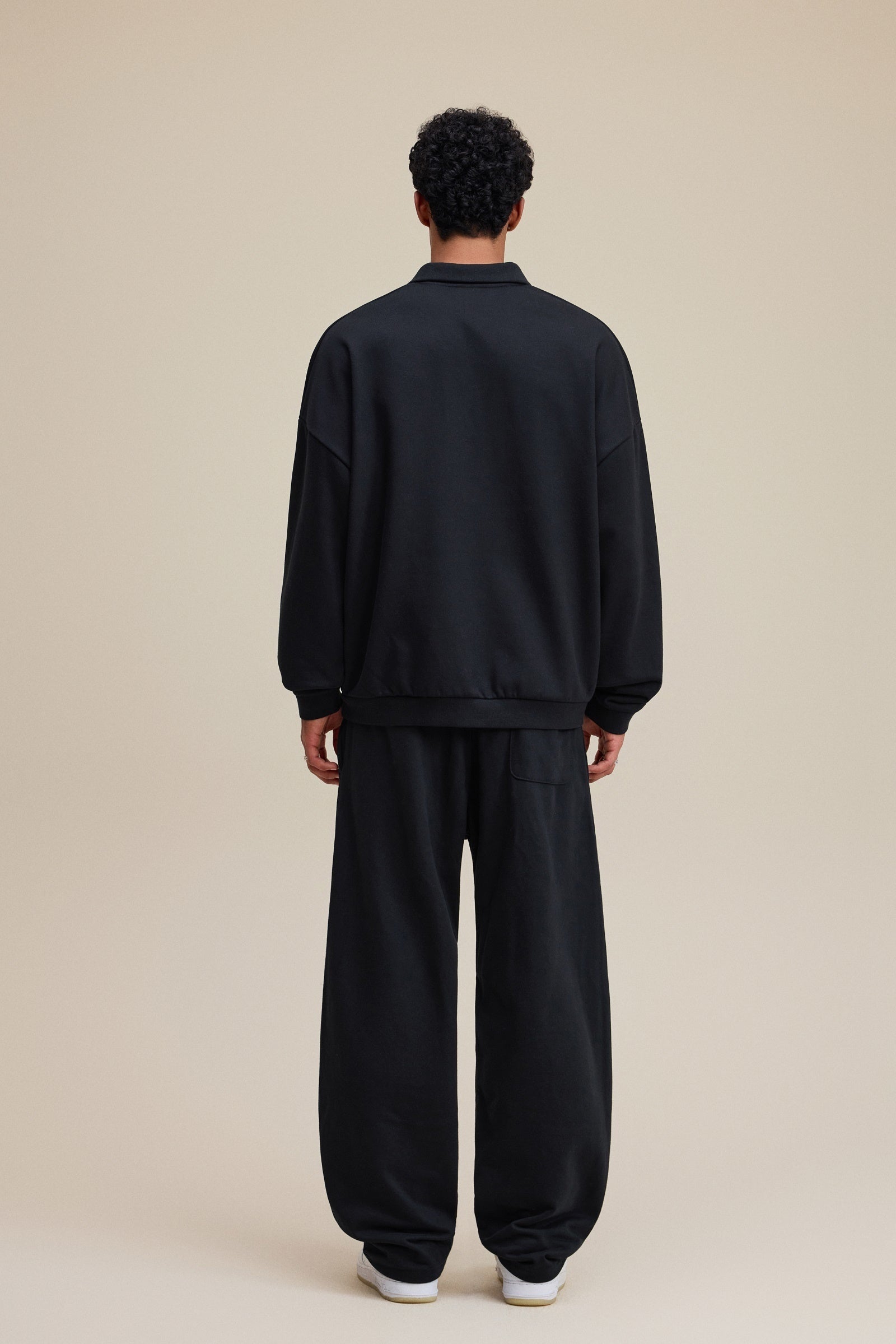 Men’s Heavyweight Fleece Oversized Polo Sweatshirt (445G)