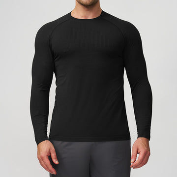Men’s Seamless Quick-Dry Long Sleeve Training T-Shirt
