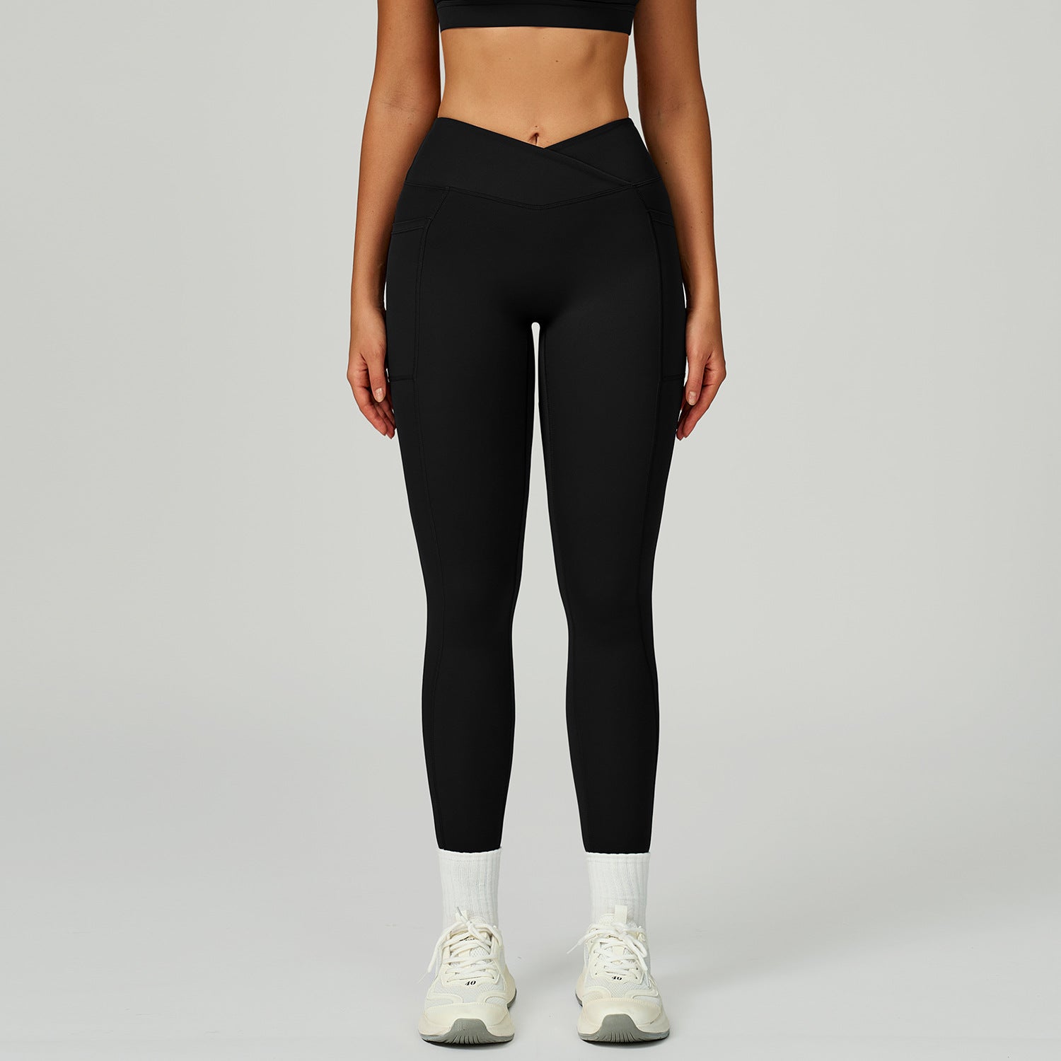 Women’s High-Waisted Crossover Waist Sculpting Yoga Leggings