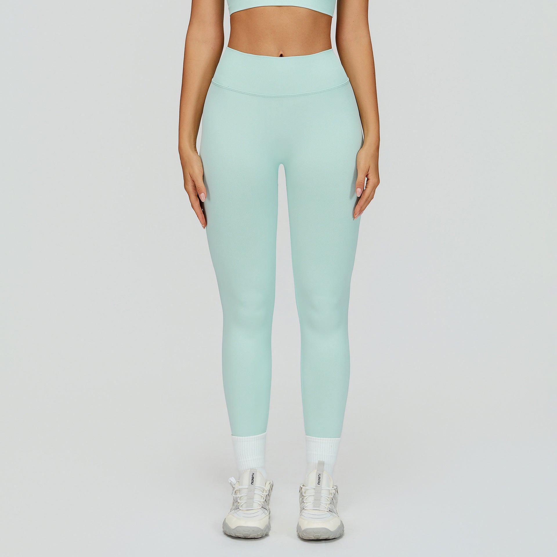 Women’s Seamless V-Waist Peach-Lift Scrunch Yoga Leggings