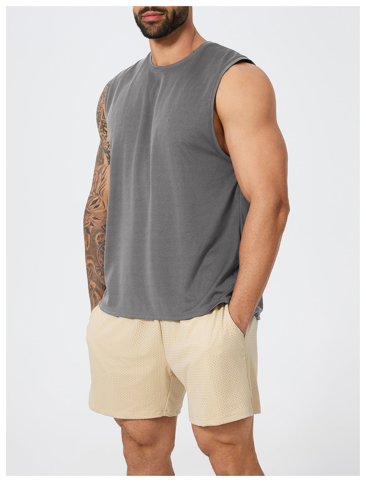 Men’s Sleeveless Quick-Dry Sports Tank Top