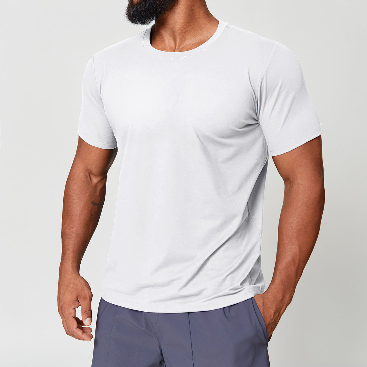 Men’s Quick-Dry Double-Brushed Crew Neck T-Shirt