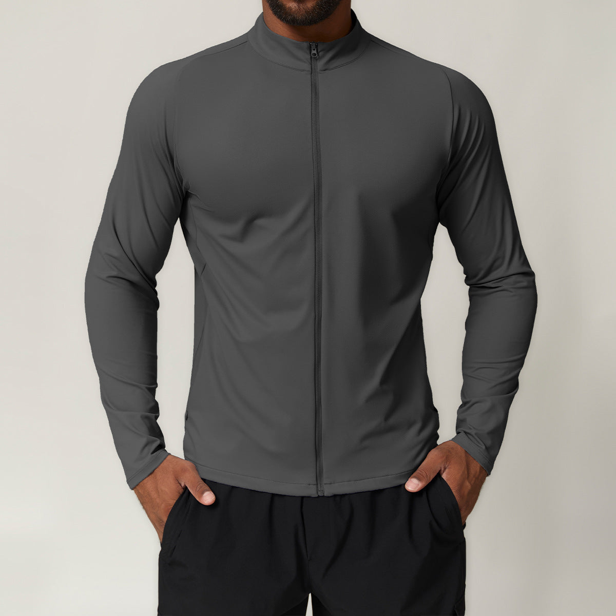 Men’s Stand Collar Full-Zip Training Jacket