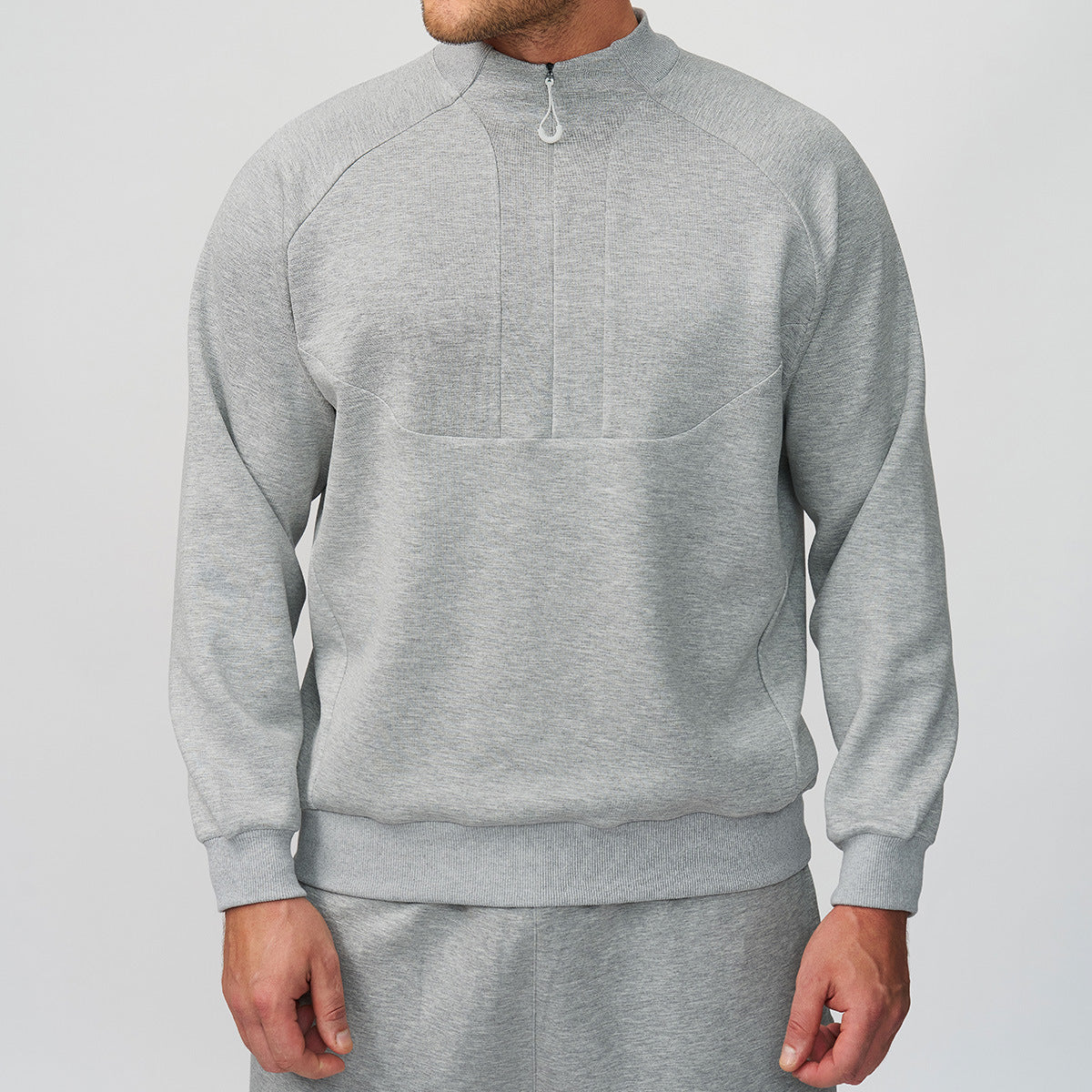 Men’s Lightweight Warm Mock Neck Sweatshirt Jacket