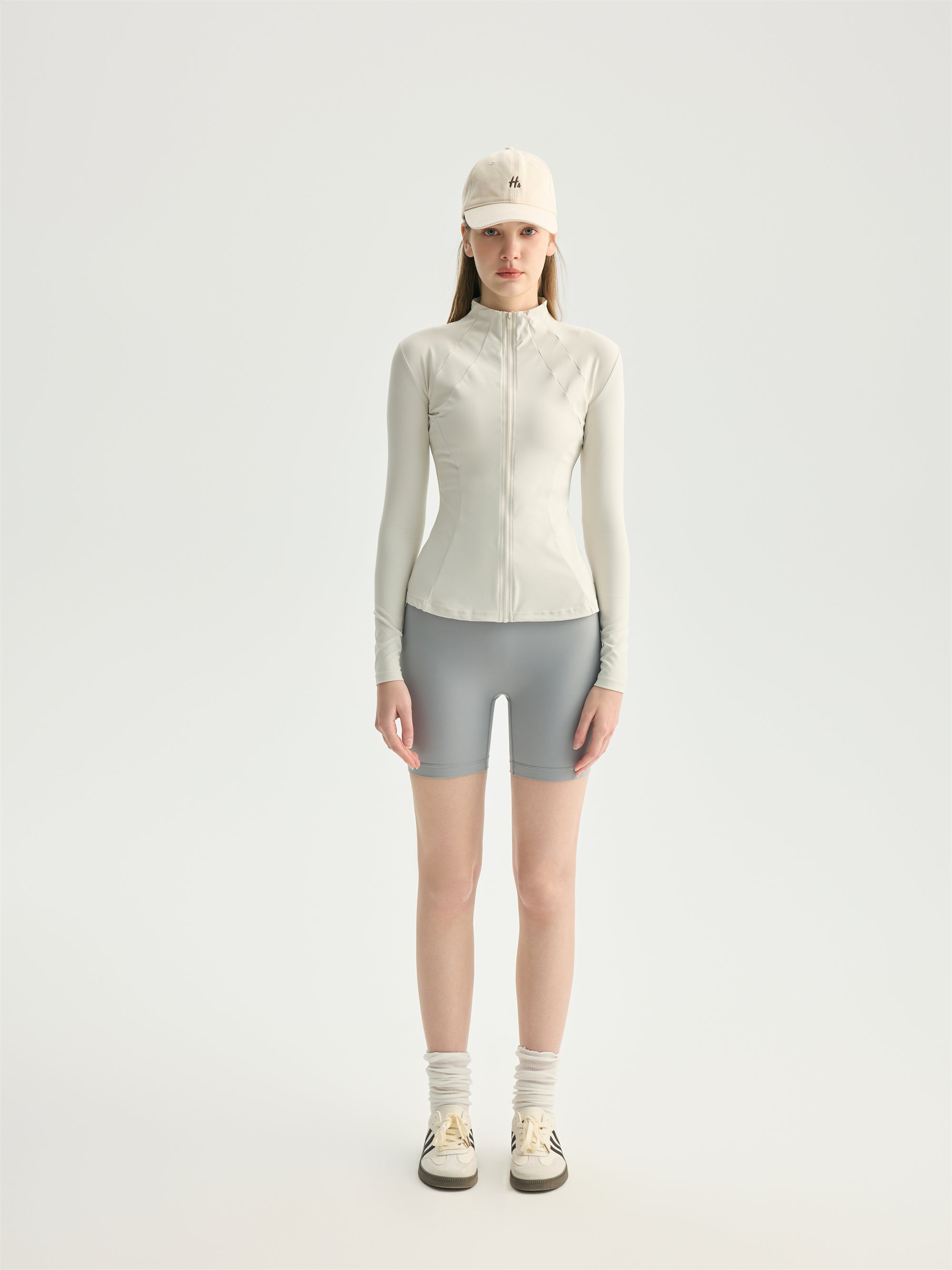 Slim Fit Zip-Up Long Sleeve Jacket