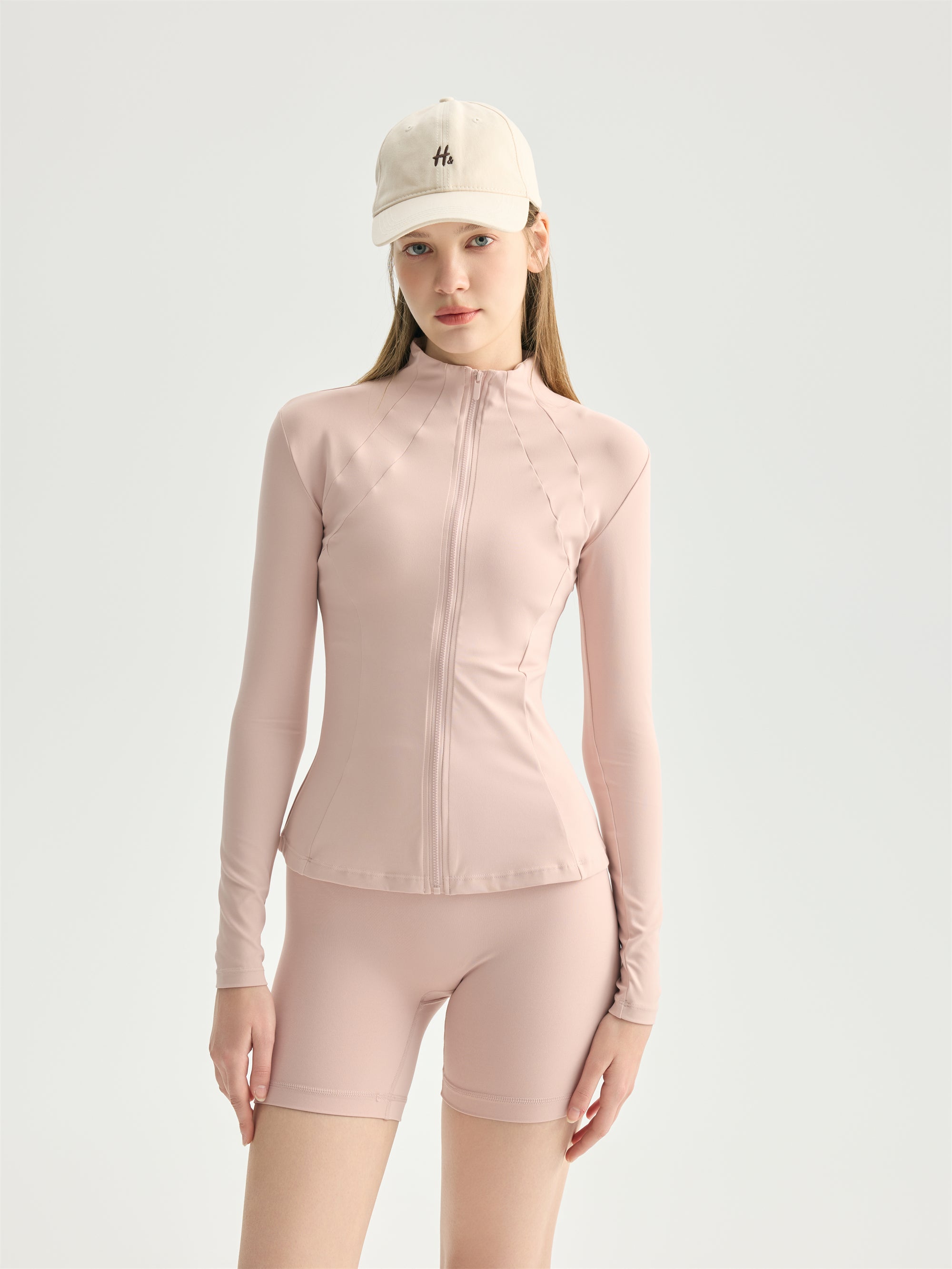 Slim Fit Zip-Up Long Sleeve Jacket