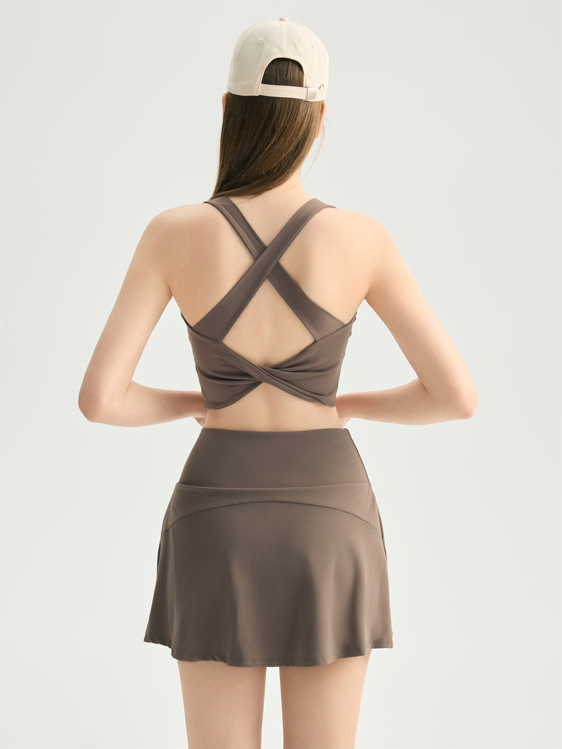 Wide Strap Cross Back Sports Bra