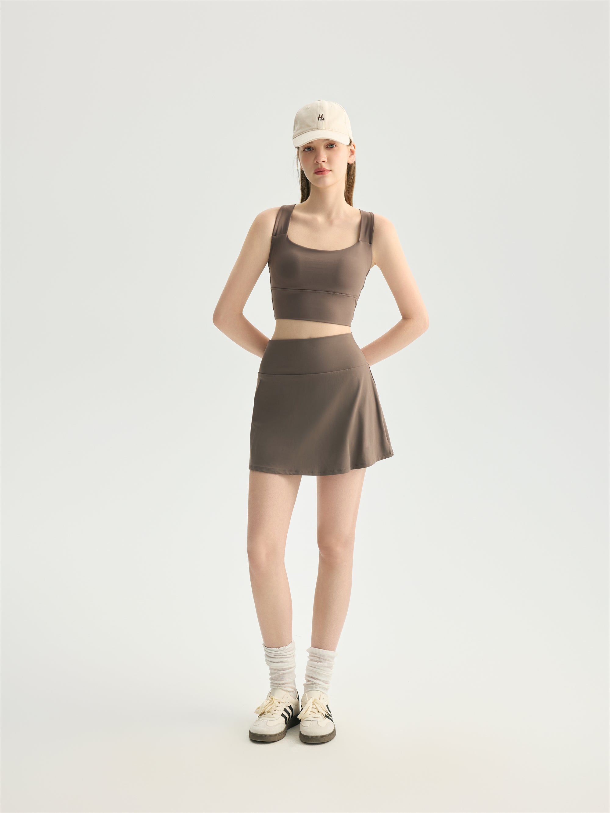 Wide Strap Cross Back Sports Bra