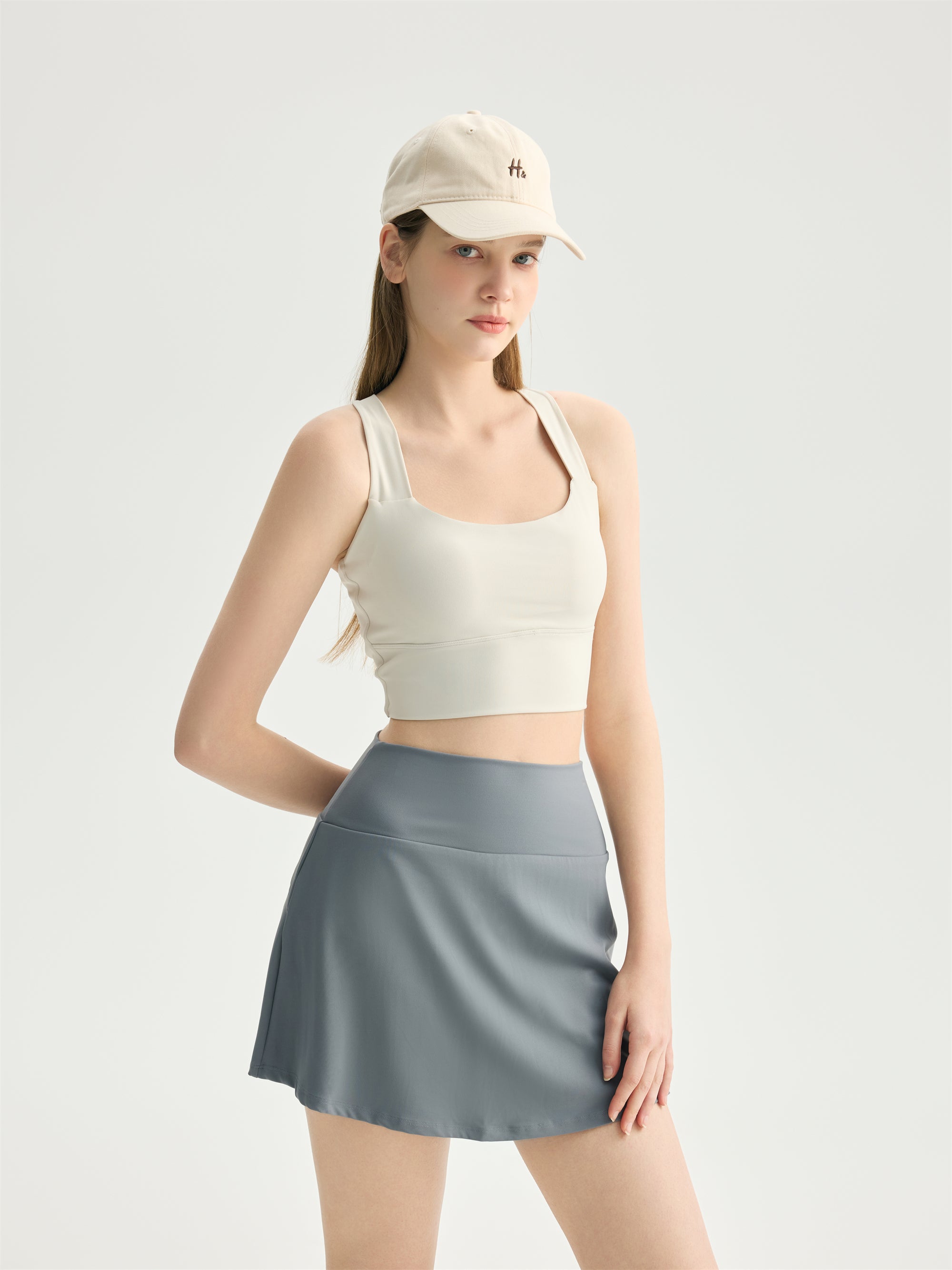 Wide Strap Cross Back Sports Bra
