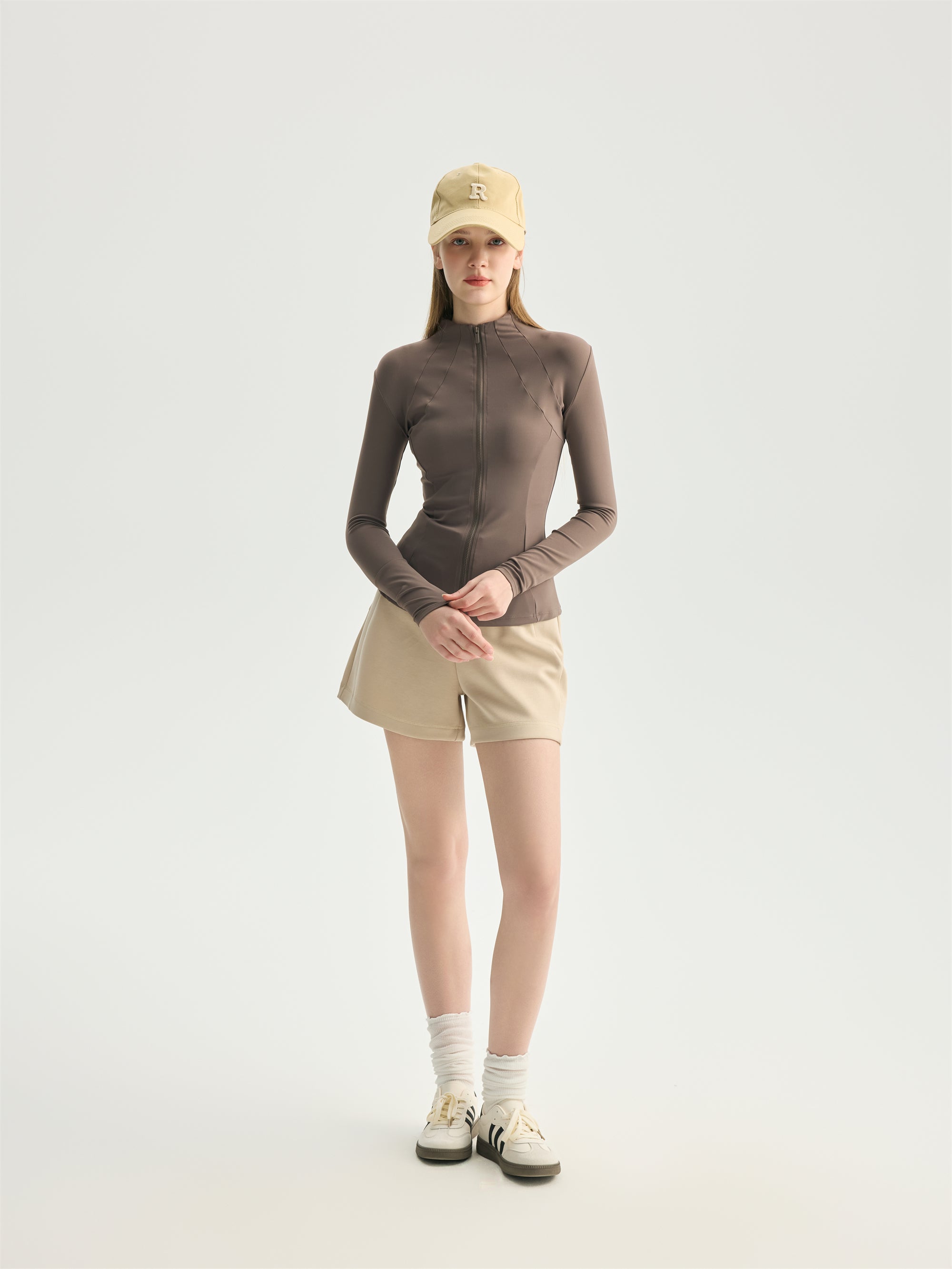 Slim Fit Zip-Up Long Sleeve Jacket