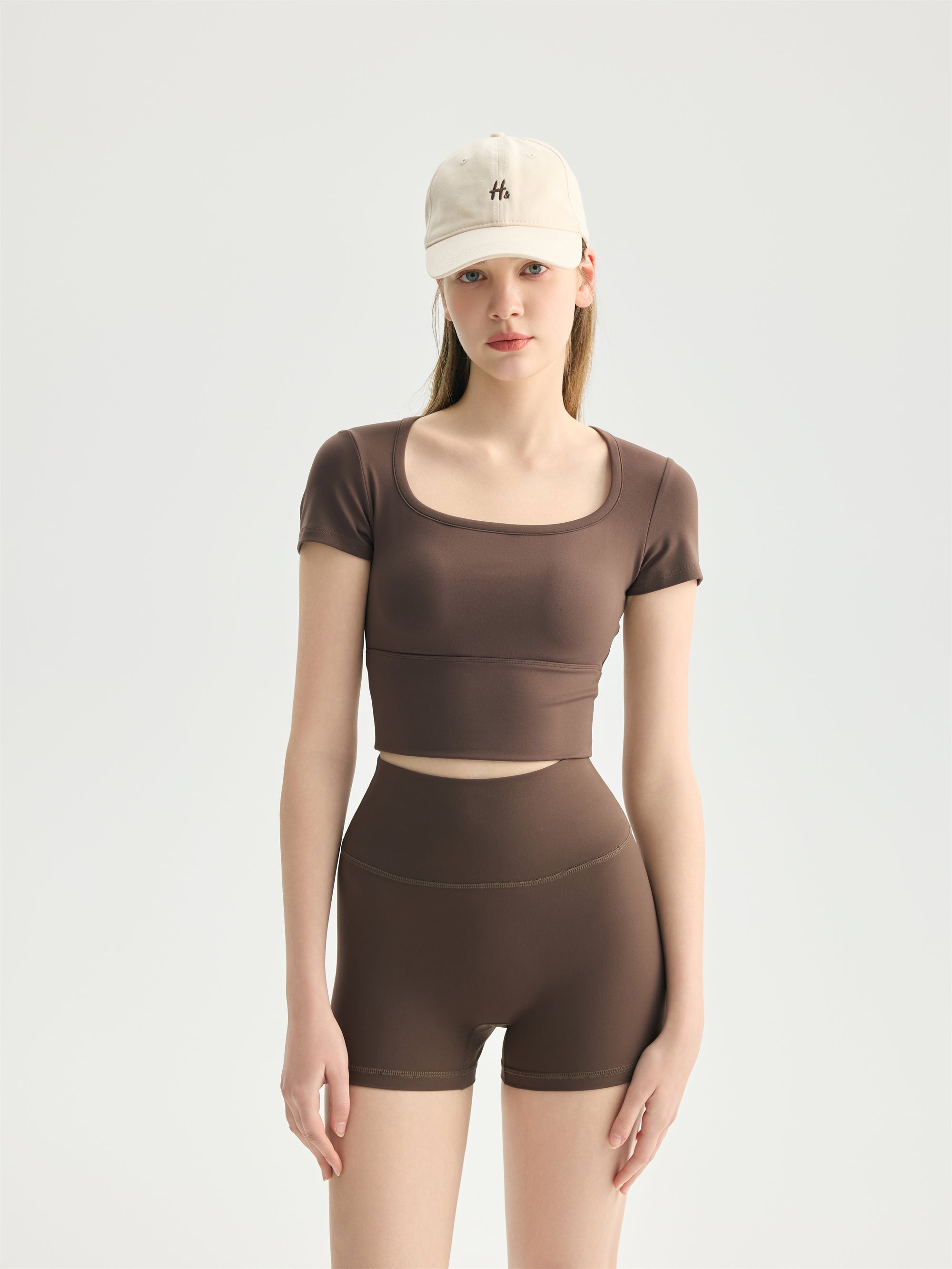 Built-In Bra Crop Tee