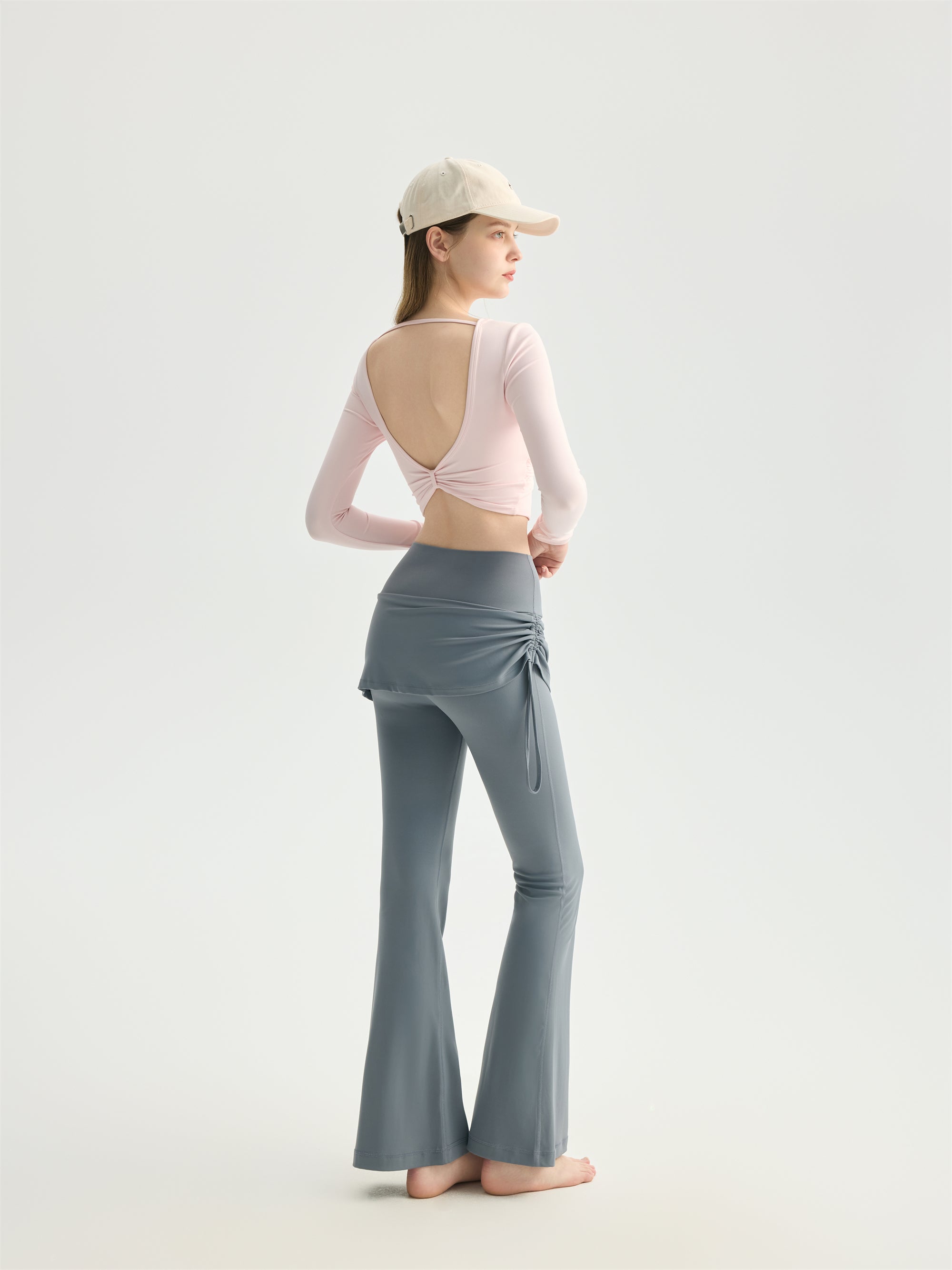 Twist Front Long Sleeve Crop