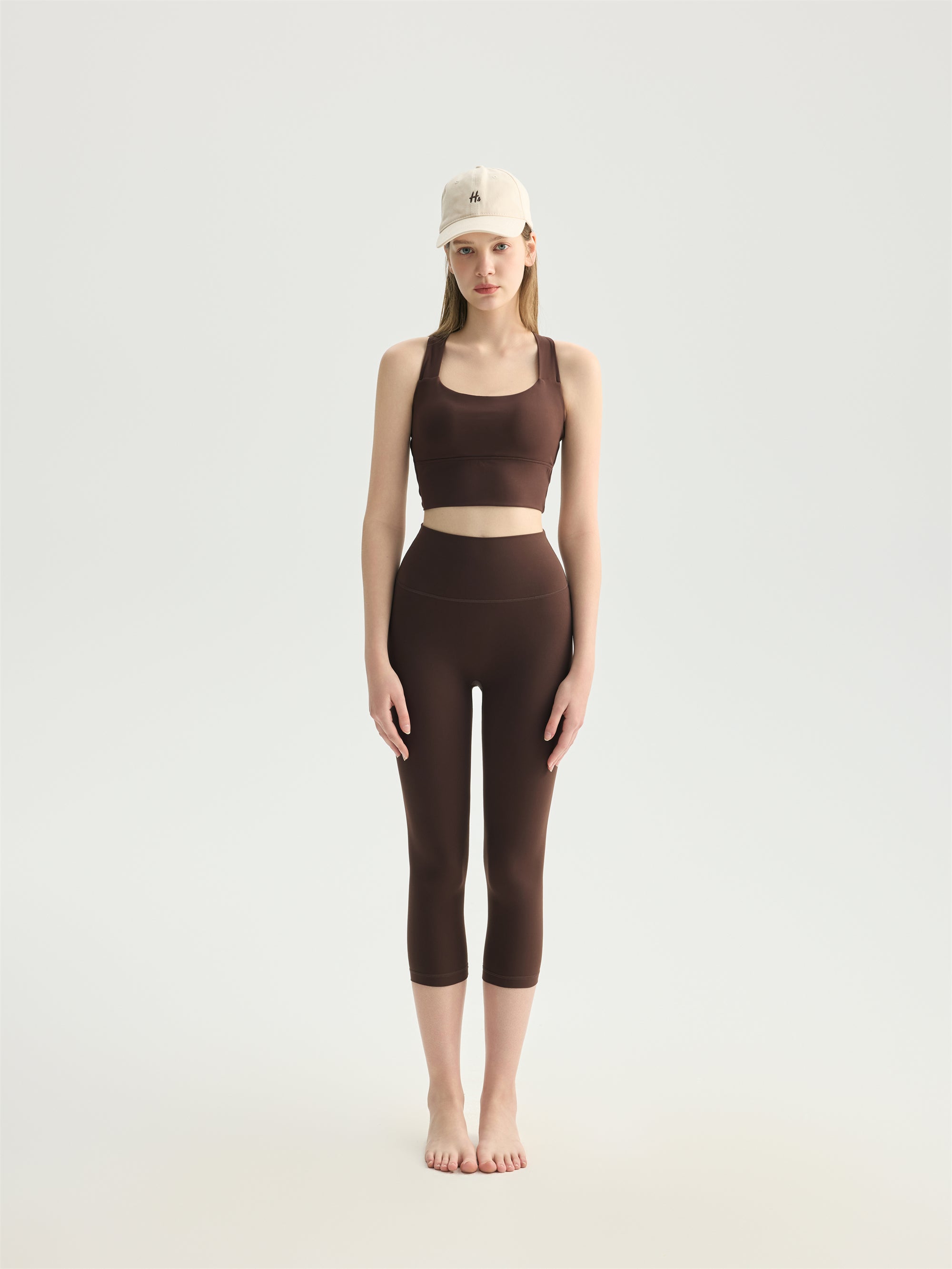 Wide Strap Cross Back Sports Bra