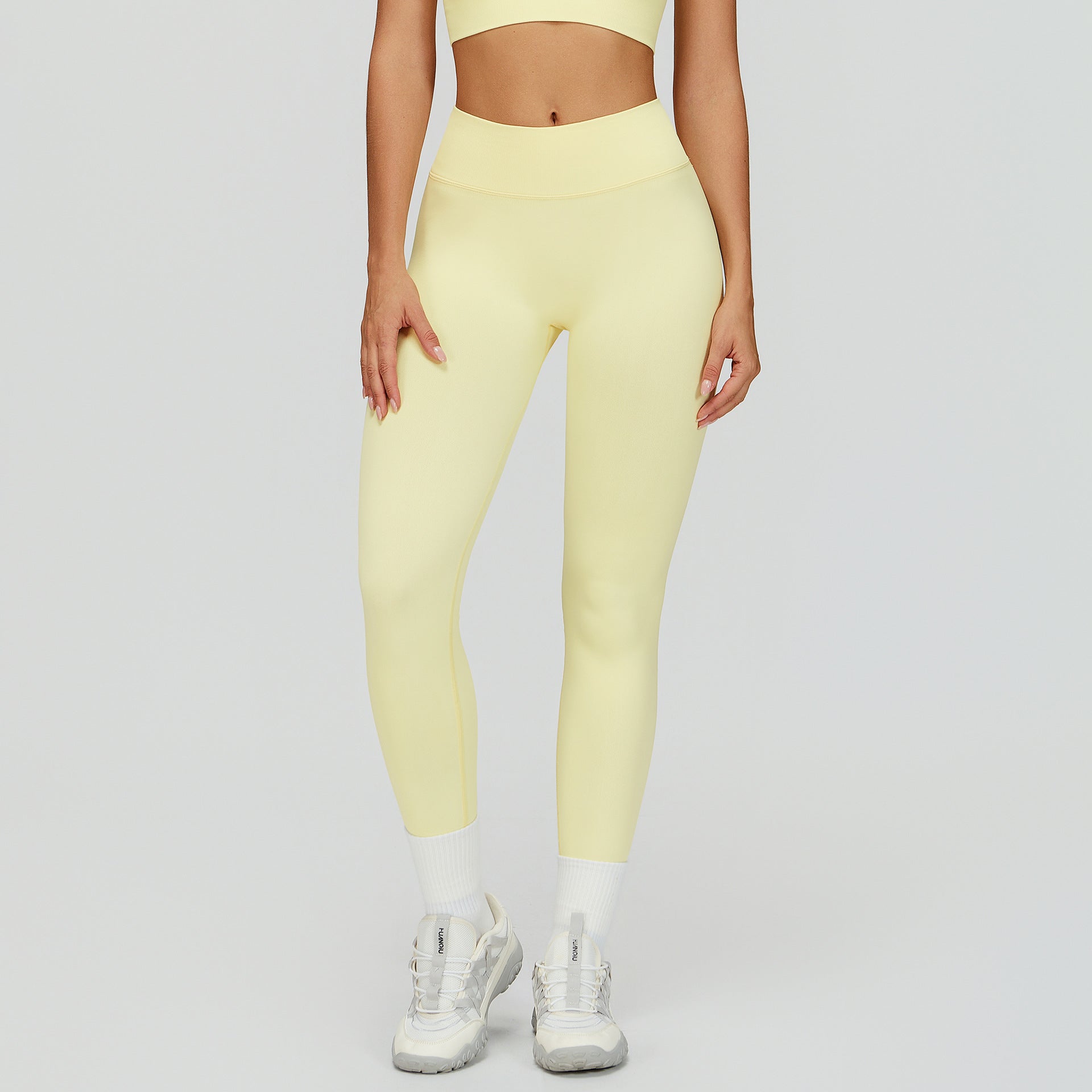 Women’s Seamless V-Waist Peach-Lift Scrunch Yoga Leggings