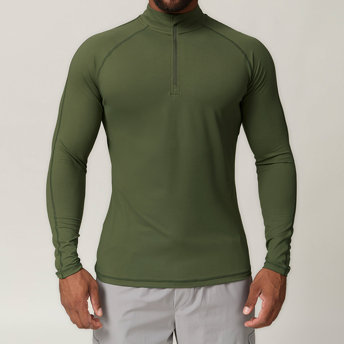Men’s Half-Zip Long Sleeve Performance Training Top