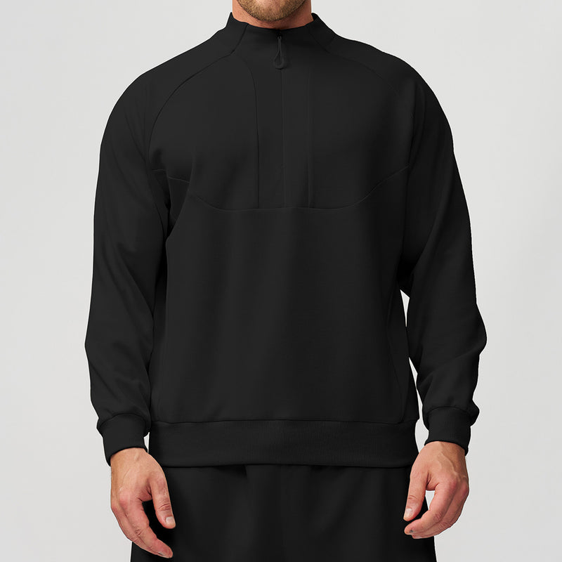 Men’s Lightweight Warm Mock Neck Sweatshirt Jacket