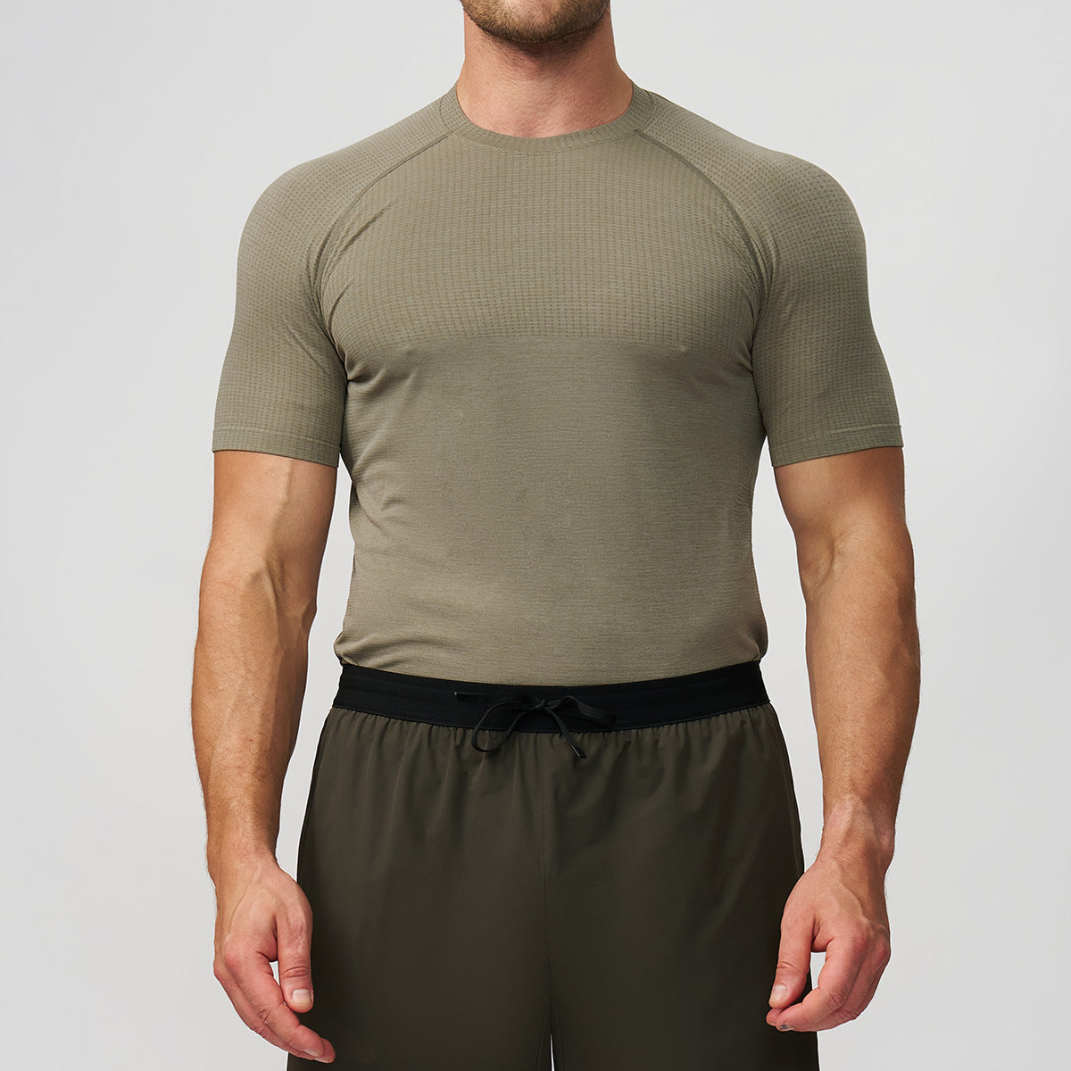 Men’s Seamless Quick-Dry Compression Training T-Shirt