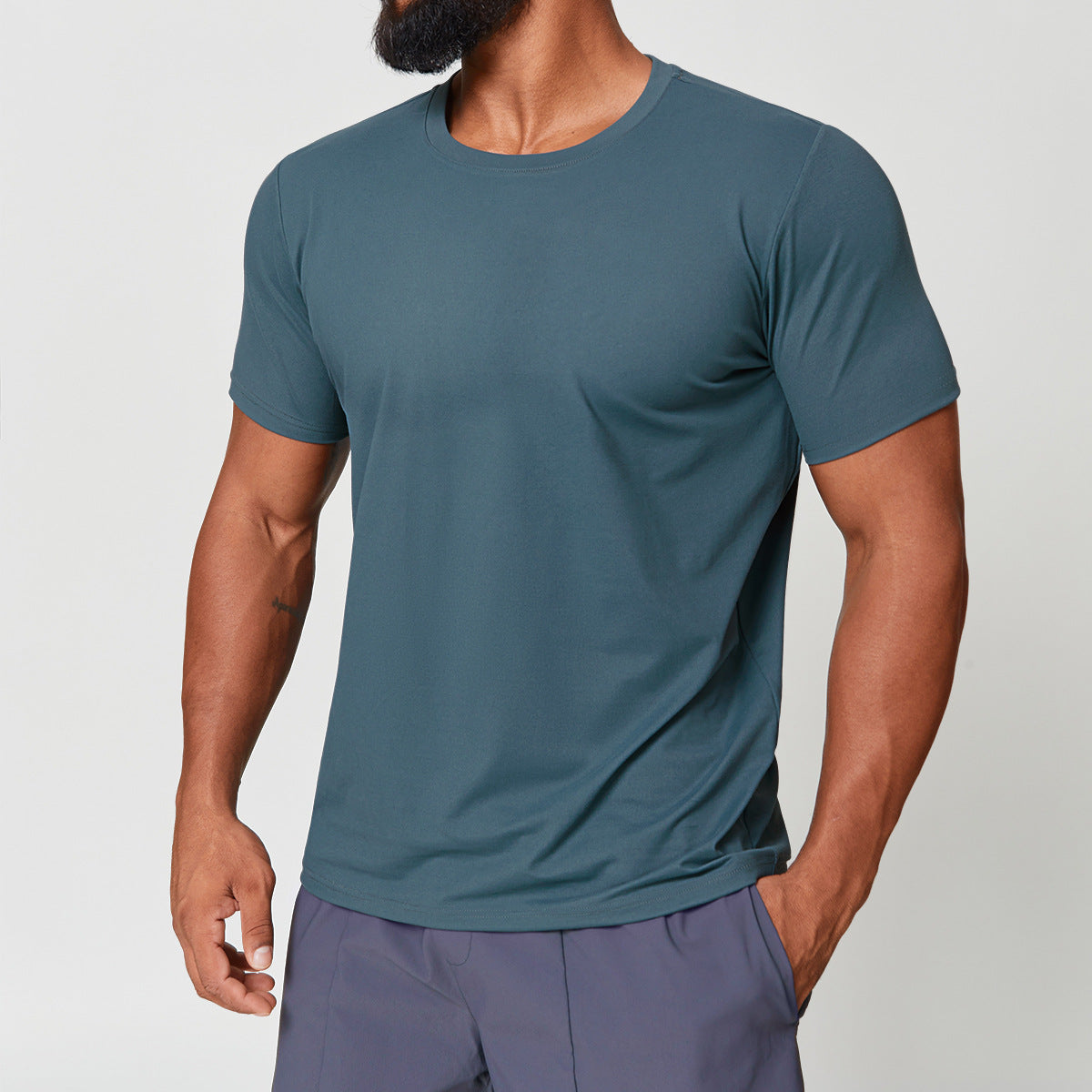 Men’s Quick-Dry Double-Brushed Crew Neck T-Shirt