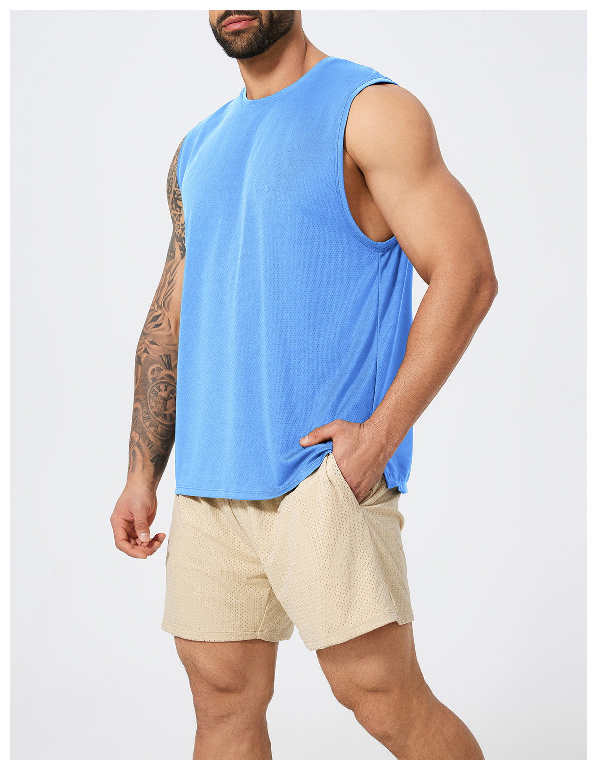 Men’s Sleeveless Quick-Dry Sports Tank Top