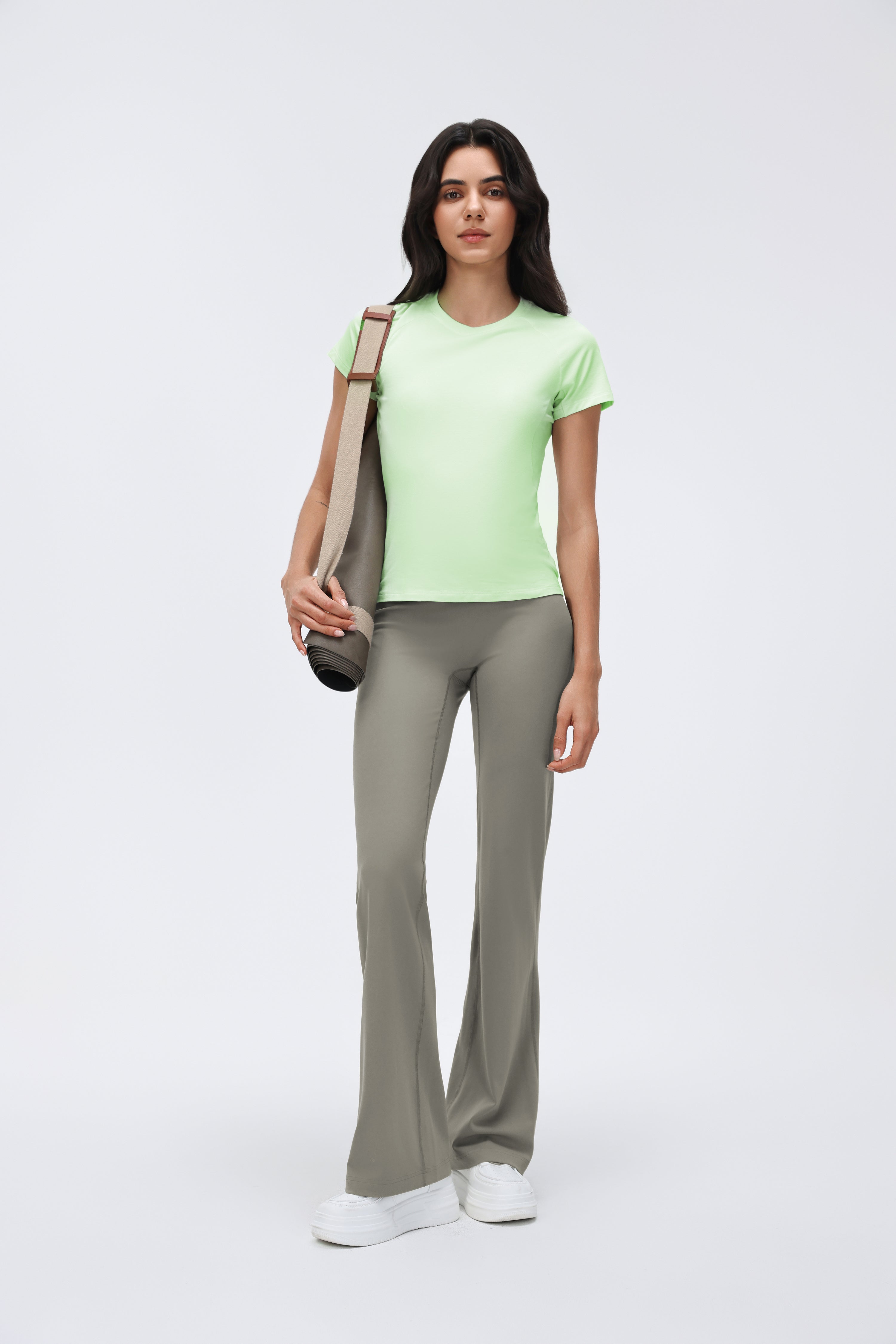 High-waist Flared Pants Drawstring