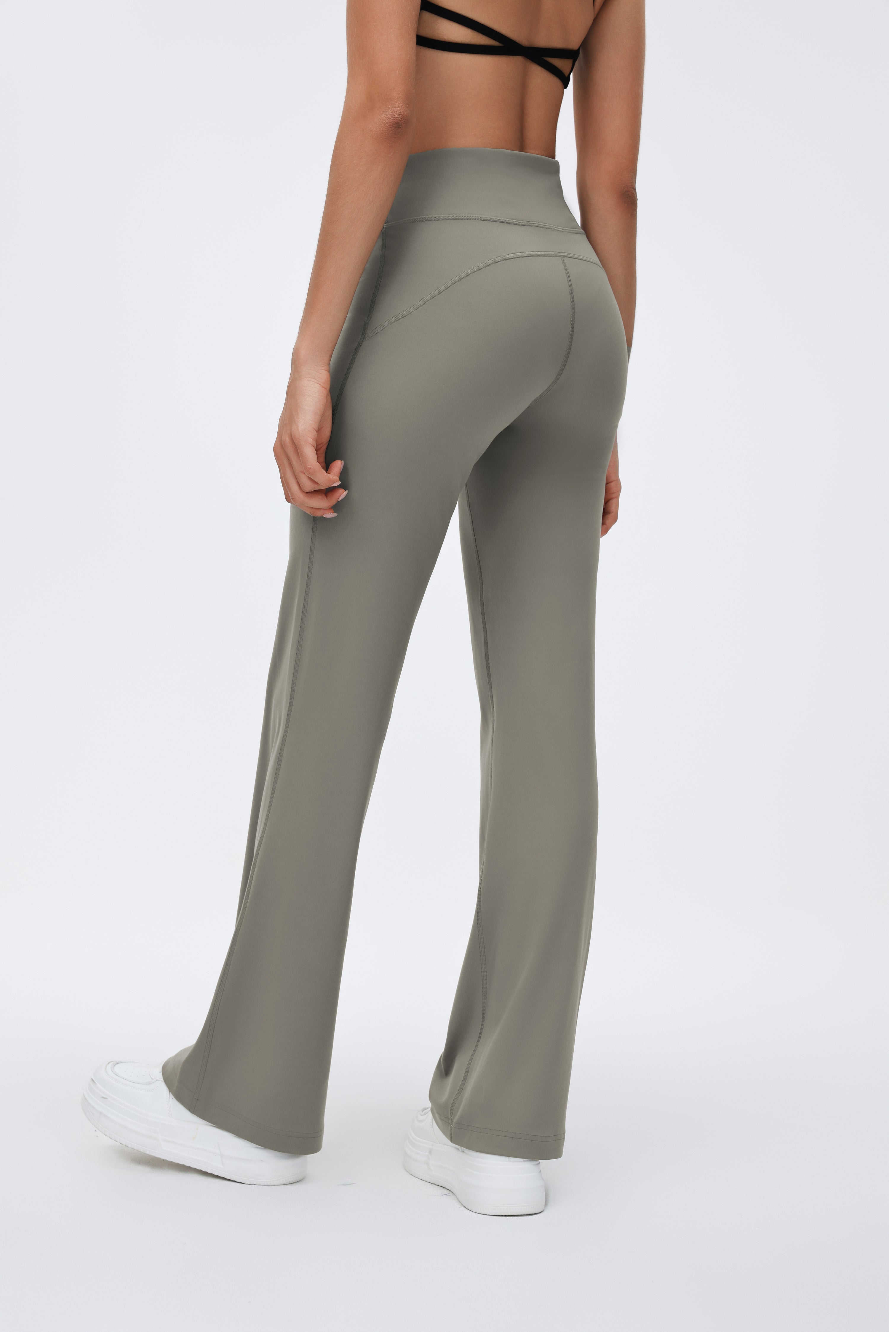 High-waist Flared Pants Drawstring